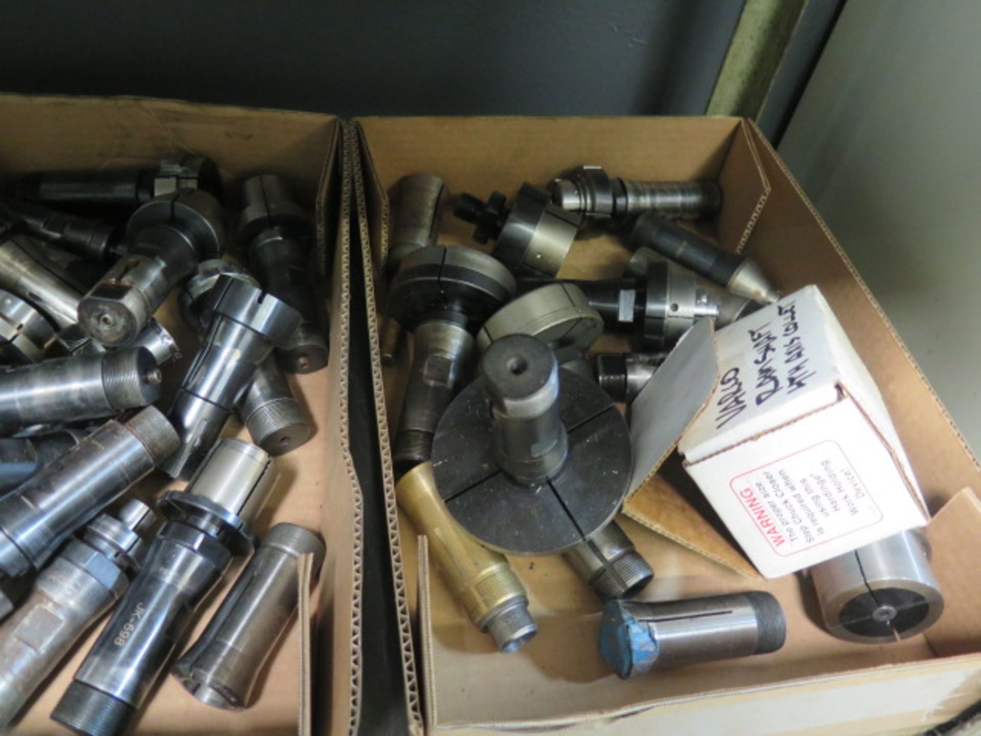 Misc Collets, Collet Stops and Shelf - Image 5 of 5