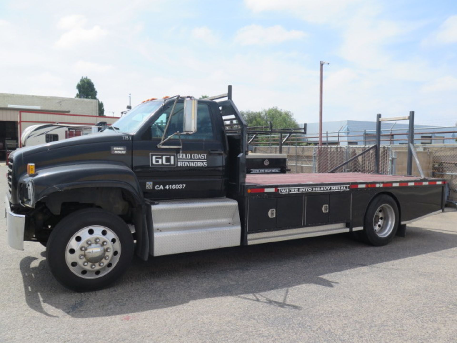 1998 GMC C5500 15’ Flatbed Truck Lisc# 7X17465 w/ 6.0L LPG Engine, 5-Speed Manual Trans, 26,000