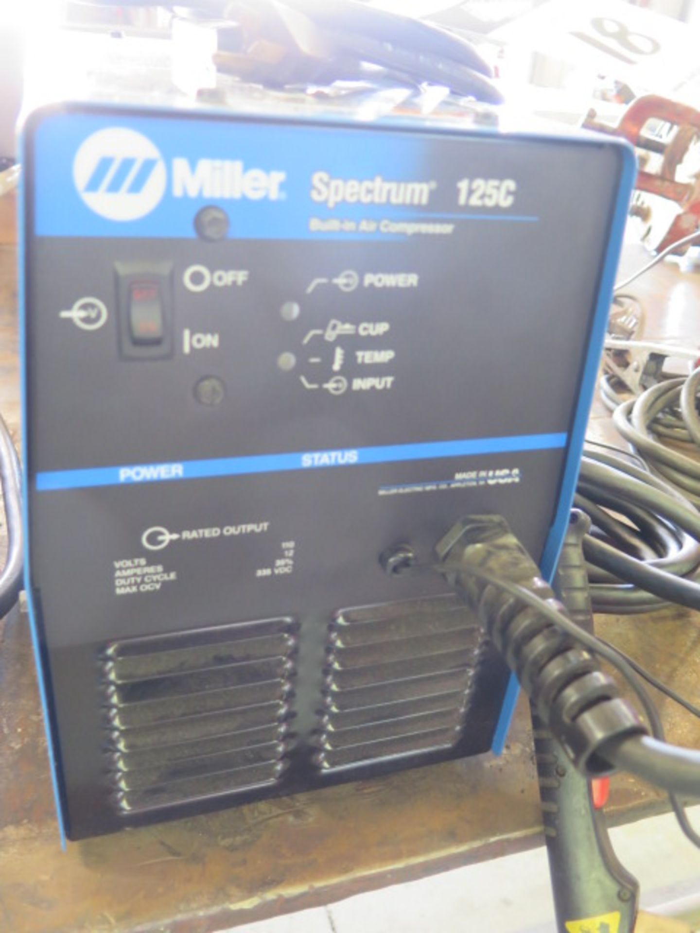 Miller Spectrum 125C Plasma Cutting Power Source s/n LJ270052D w/ Built-In Compressor - Image 3 of 5