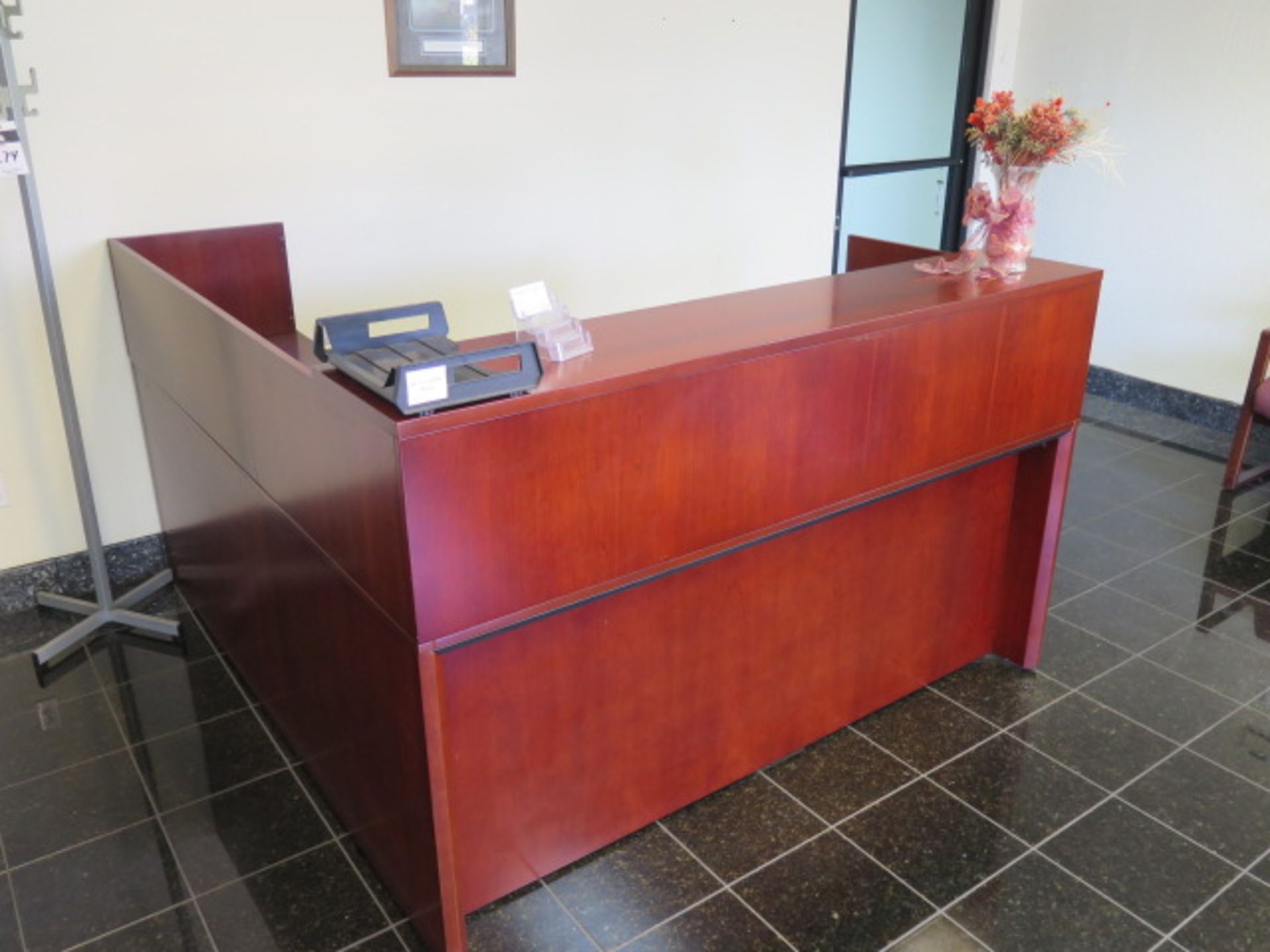 Reception Furniture, Desk Tables, Chairs and Plants