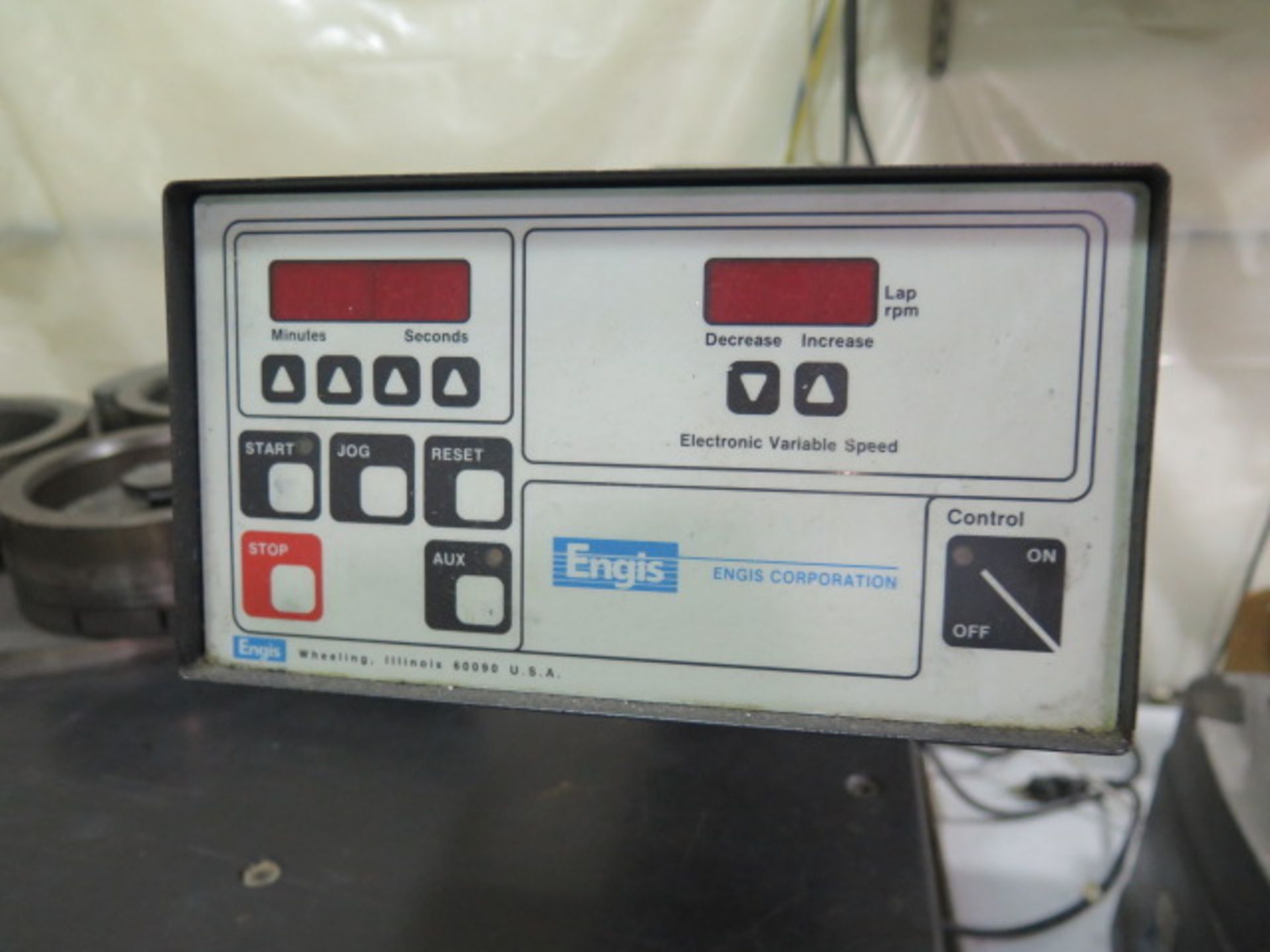 Engis Corp “Hyprex Lapping System” s/n 726LM15 w/ Engis Digital Controls, 15” Lapping Plate, - Image 6 of 10