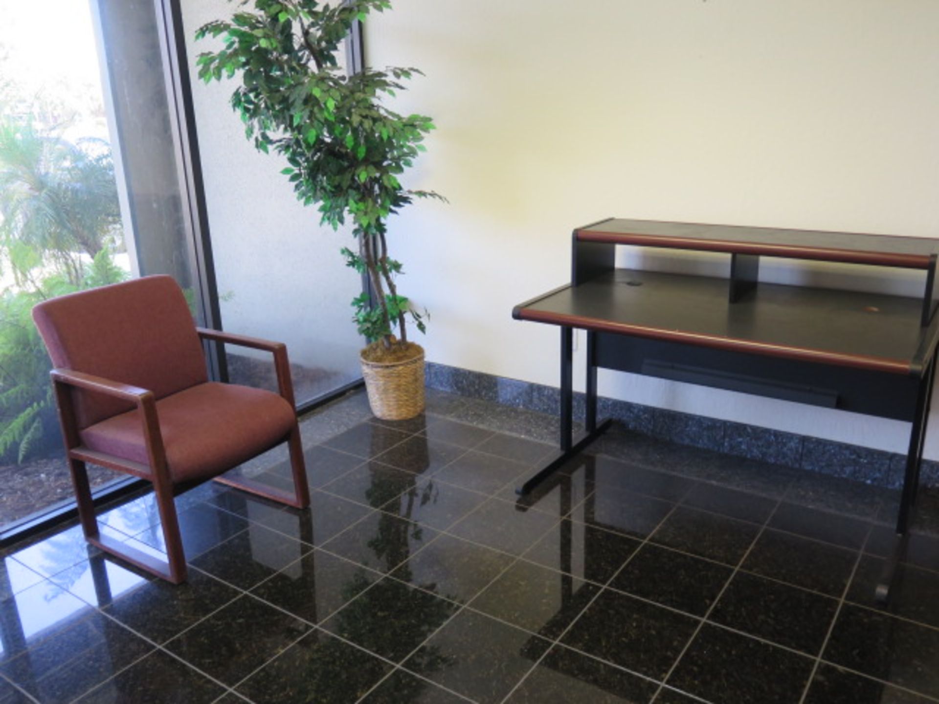 Reception Furniture, Desk Tables, Chairs and Plants - Image 3 of 3