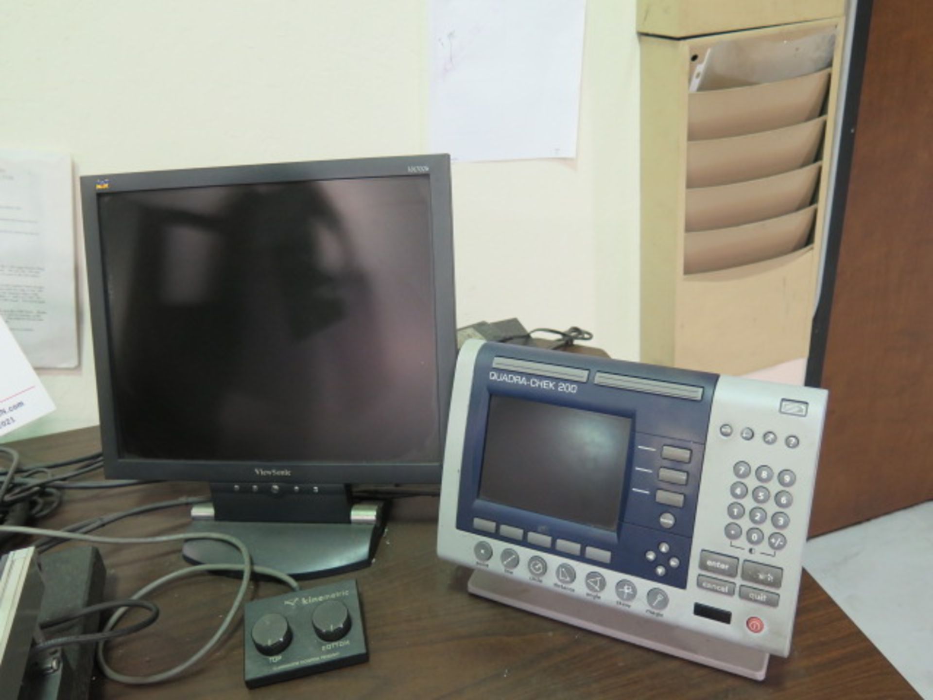 Kinemetric KM200 Video Inspection System w/ Quadra-Chek 200 Programmable DRO, Cross Hair - Image 6 of 8