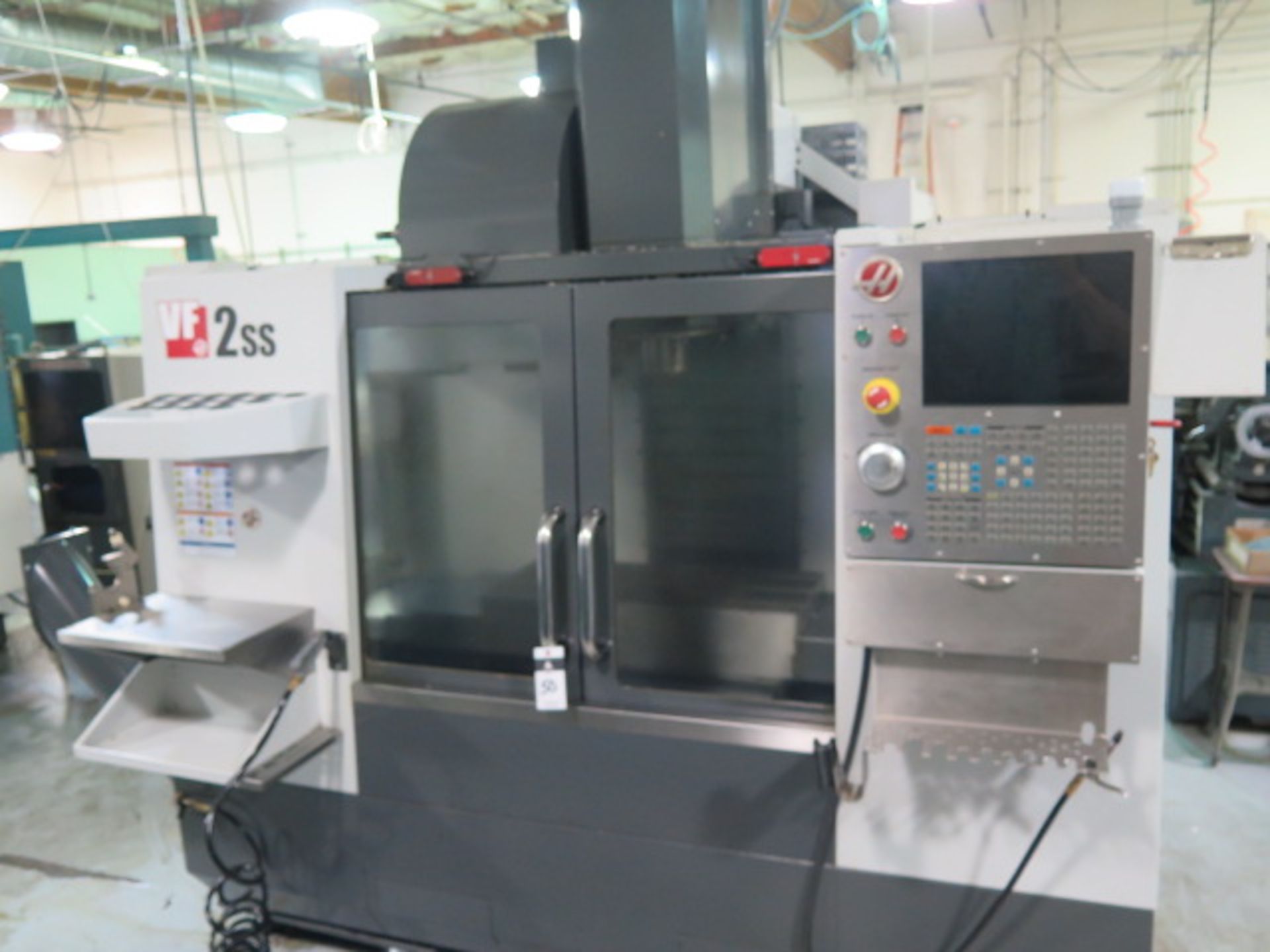 DEC 2014 Haas VF-2SS 4-Axis CNC Vertical Machining Center s/n 1118738 w/ Haas Controls, 24-Station - Image 3 of 13
