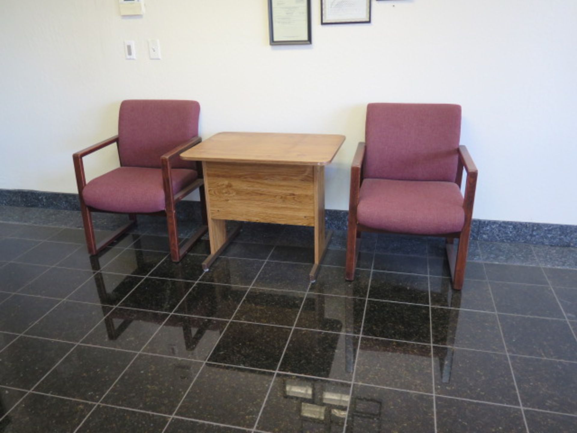 Reception Furniture, Desk Tables, Chairs and Plants - Image 2 of 3