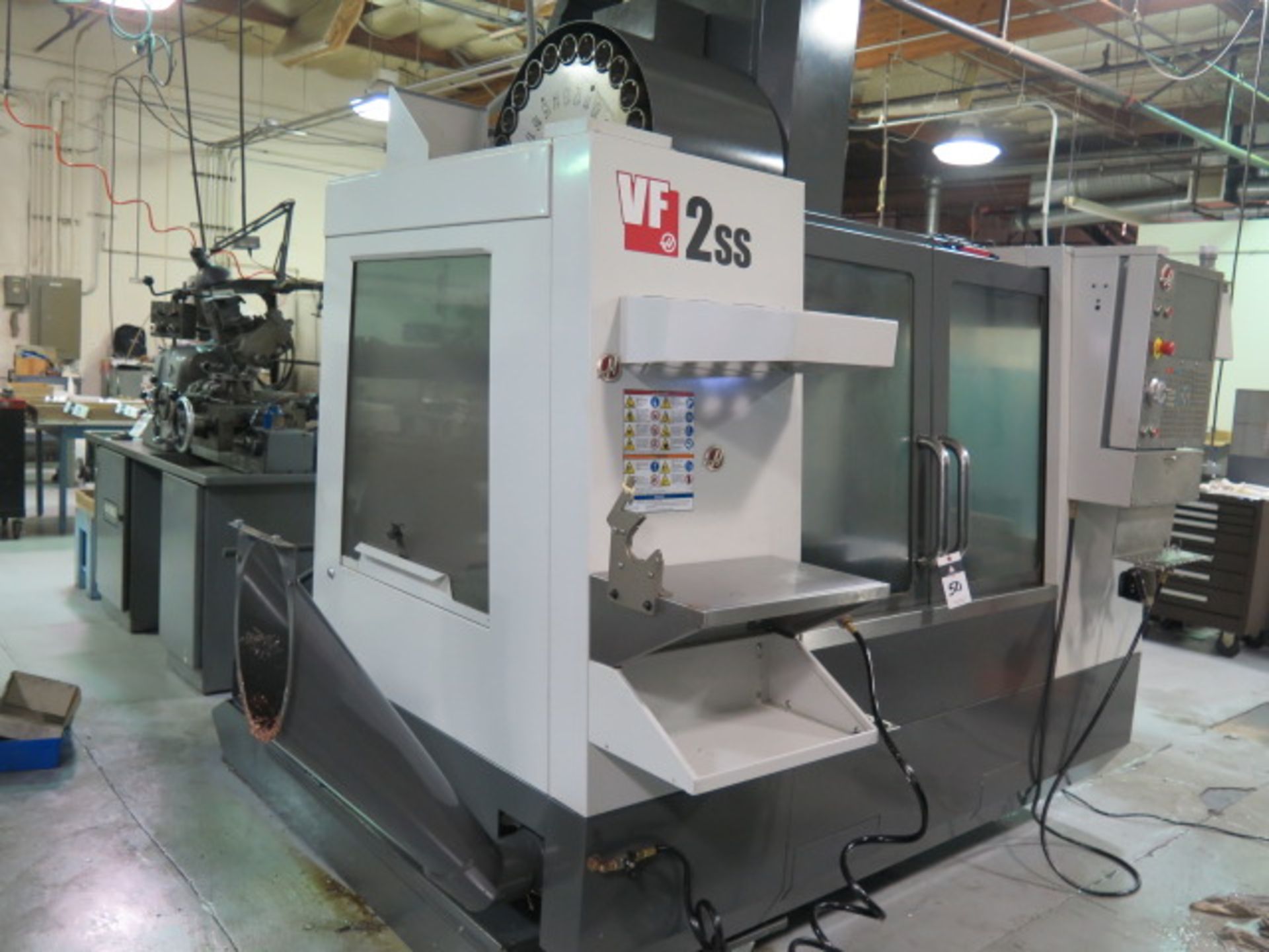 DEC 2014 Haas VF-2SS 4-Axis CNC Vertical Machining Center s/n 1118738 w/ Haas Controls, 24-Station - Image 4 of 13