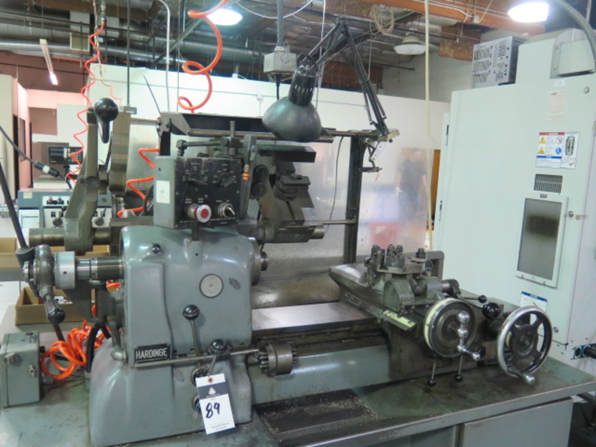 Hardinge HC Hand Chucker s/n HC-6914-T w/ Threading Attachment, Chasers and Followers, 125-3000 RPM, - Image 2 of 13