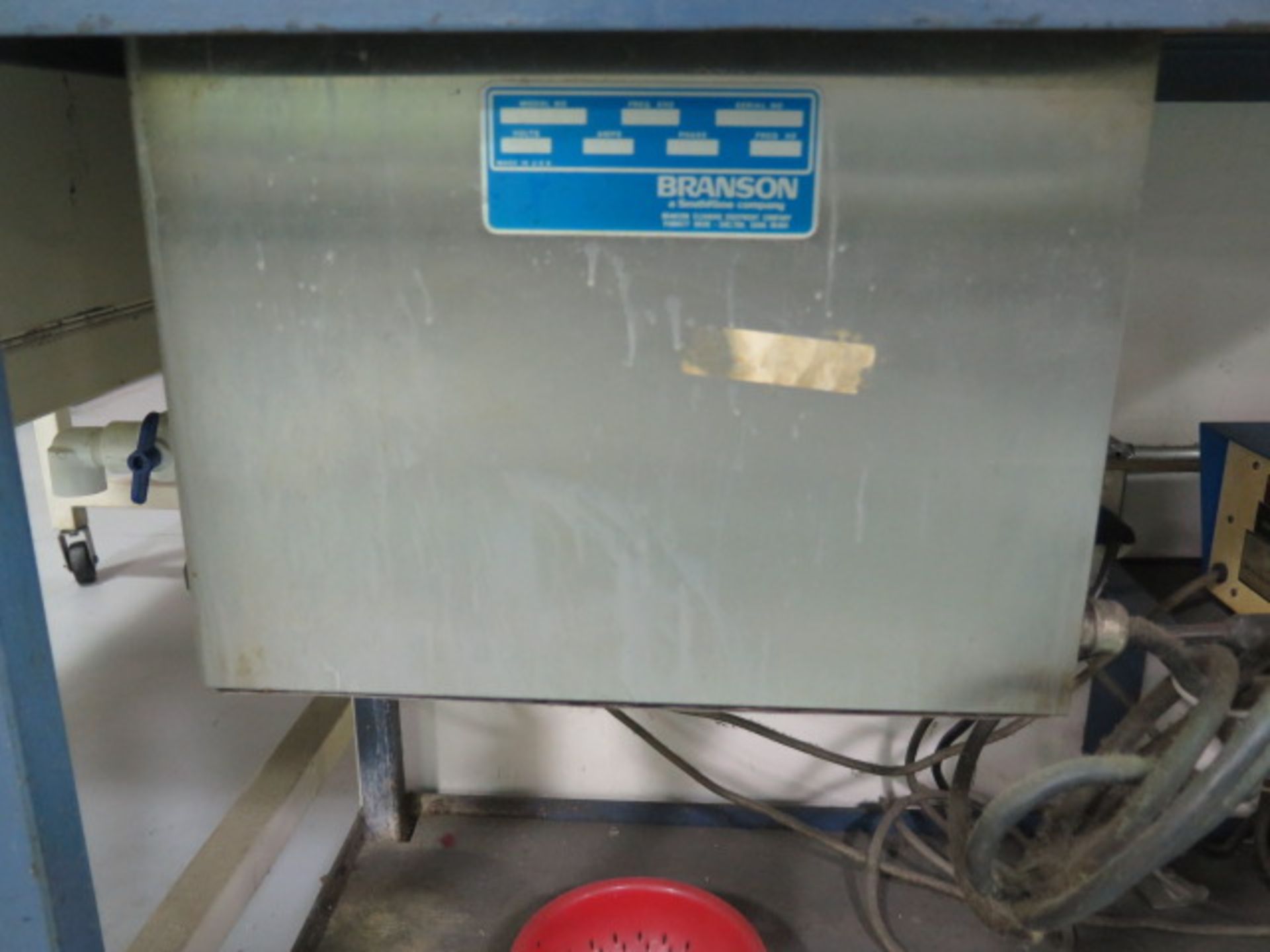 Branson Ultrasonic Cleaning System w/ Branson E-Module Control Source and Roll Table - Image 3 of 4