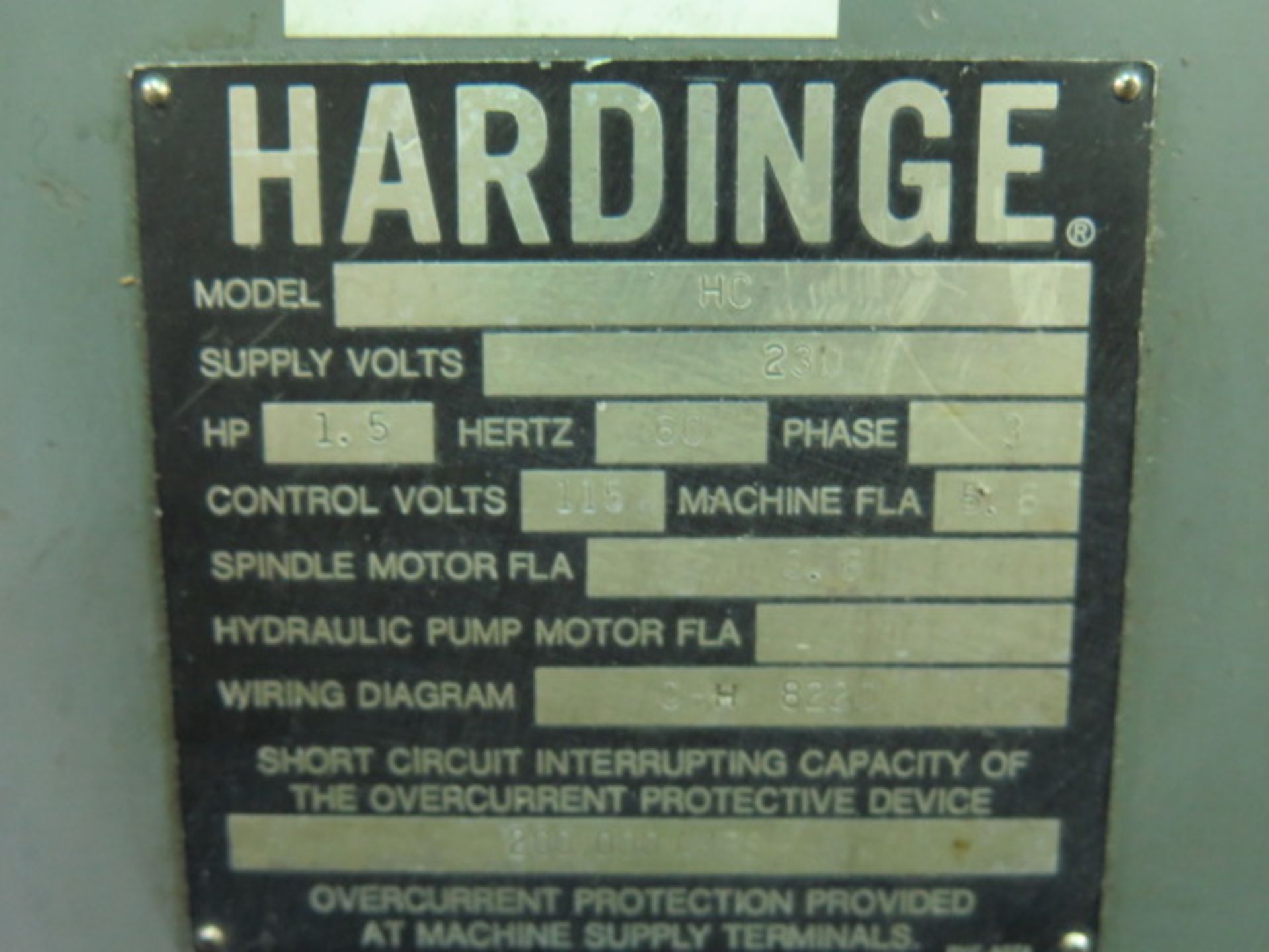Hardinge HC Hand Chucker s/n HC-6914-T w/ Threading Attachment, Chasers and Followers, 125-3000 RPM, - Image 13 of 13