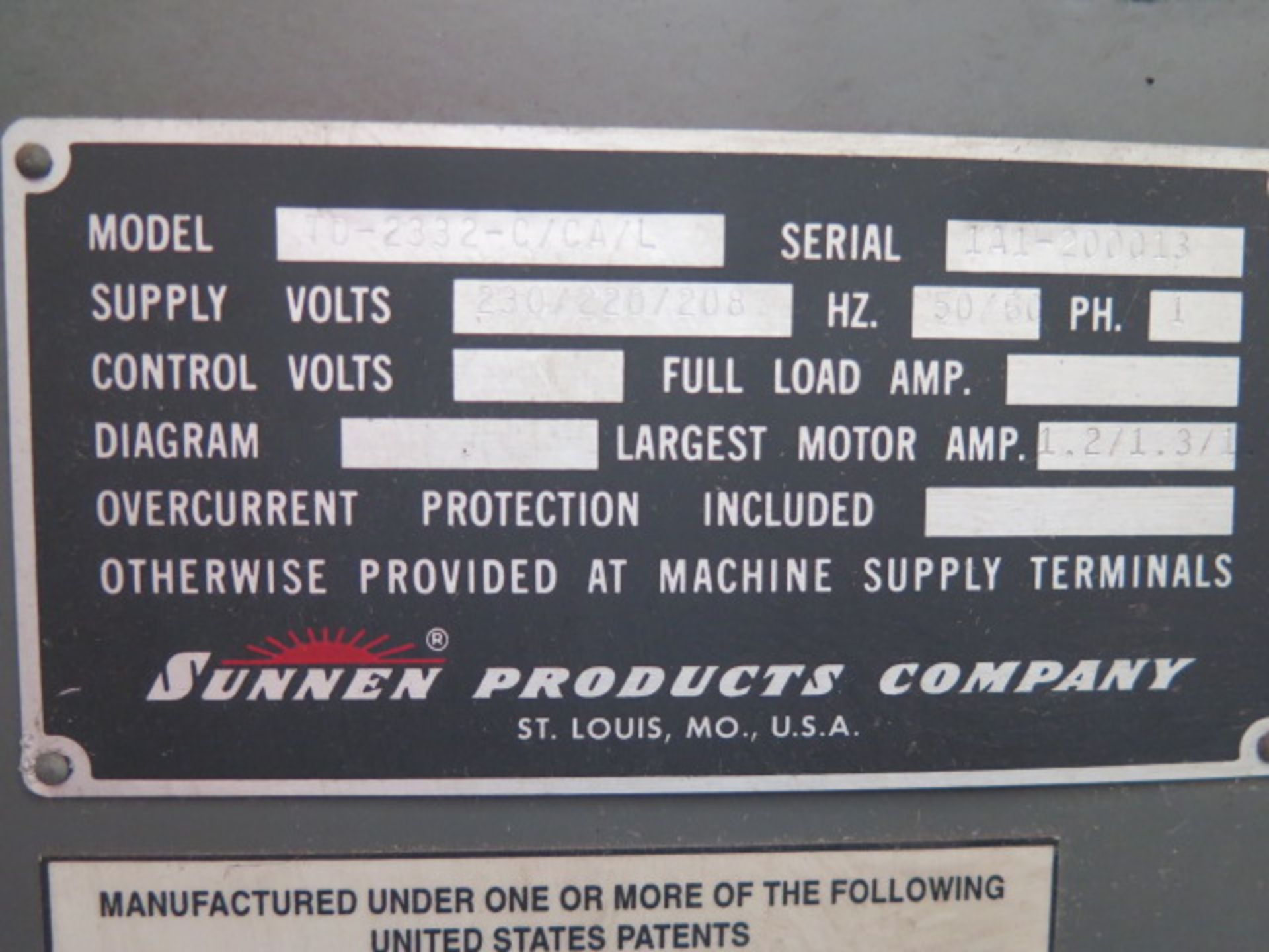 Sunnen Thermal Cleaning System Including : mdl. TD-2332-C/CA/L Rotary Baking Chamber s/n 1A1- - Image 7 of 18