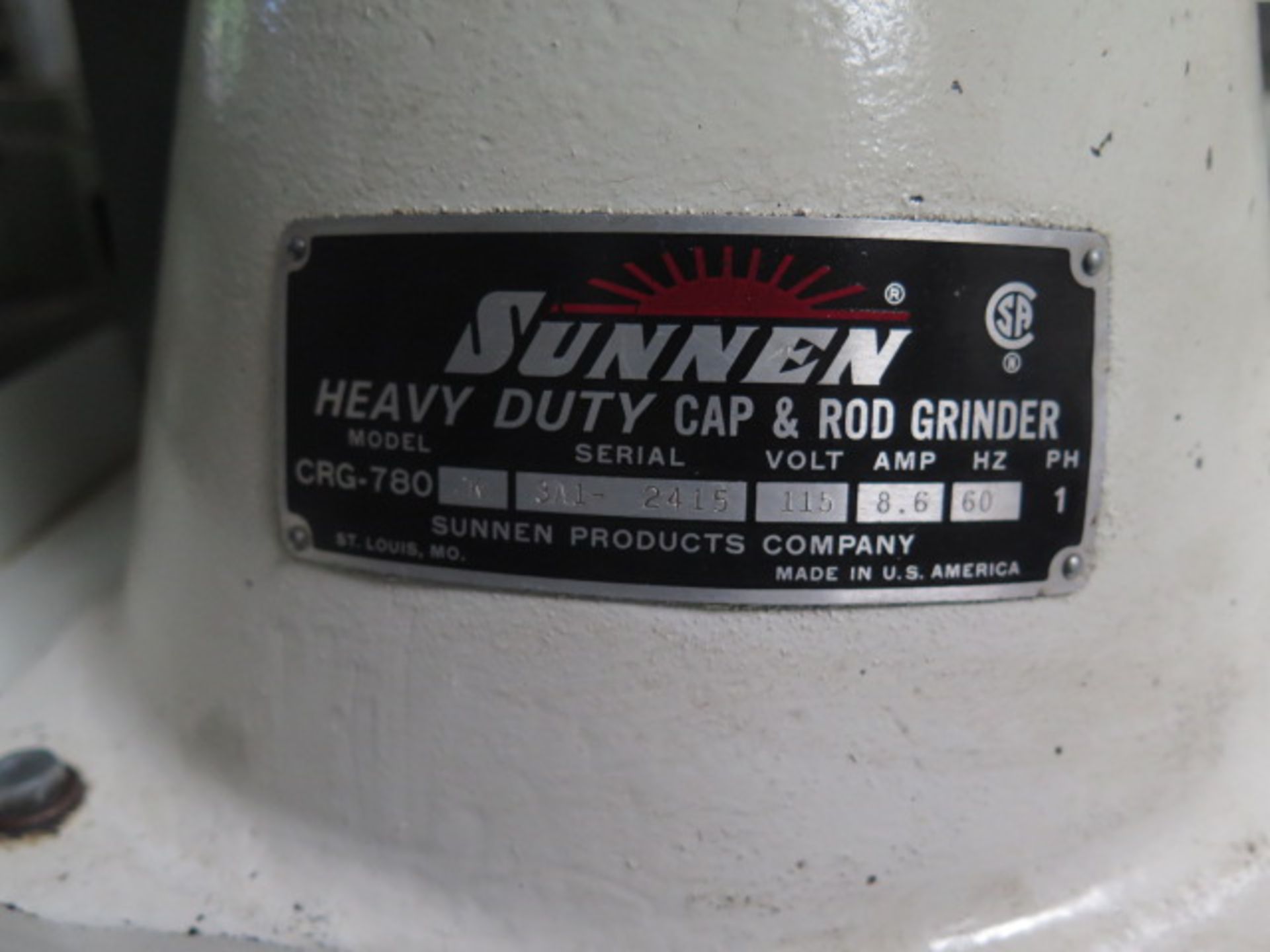 Sunnen CRG-780-K Heavy Duty Cap and Rod Grinder s/n 3A1-2415 - Image 7 of 14