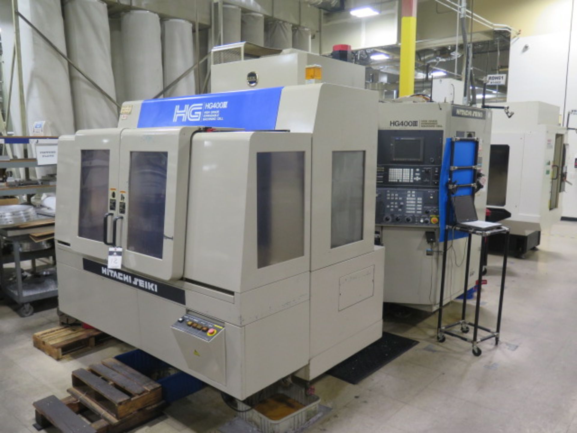 Hitachi Seiki HG-400 III “High Grade Expandable Machining Cell” 2-Pallet 4-Axis CNC Horizontal Mach