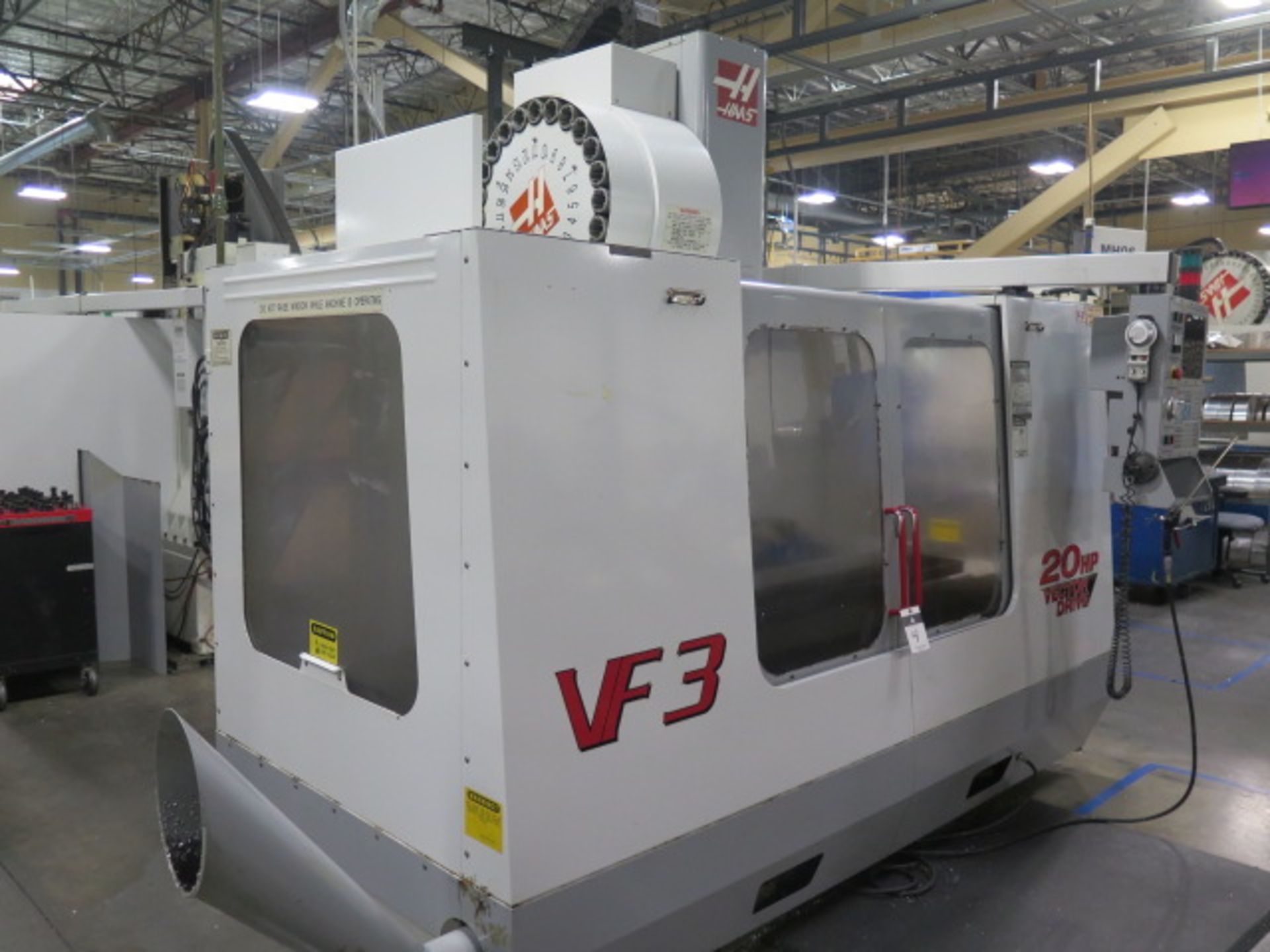 2000 Haas VF-3 4-Axis CNC Vertical Machining Center s/n 21059 w/ Haas Controls, 24-Station Side Mou - Image 3 of 19