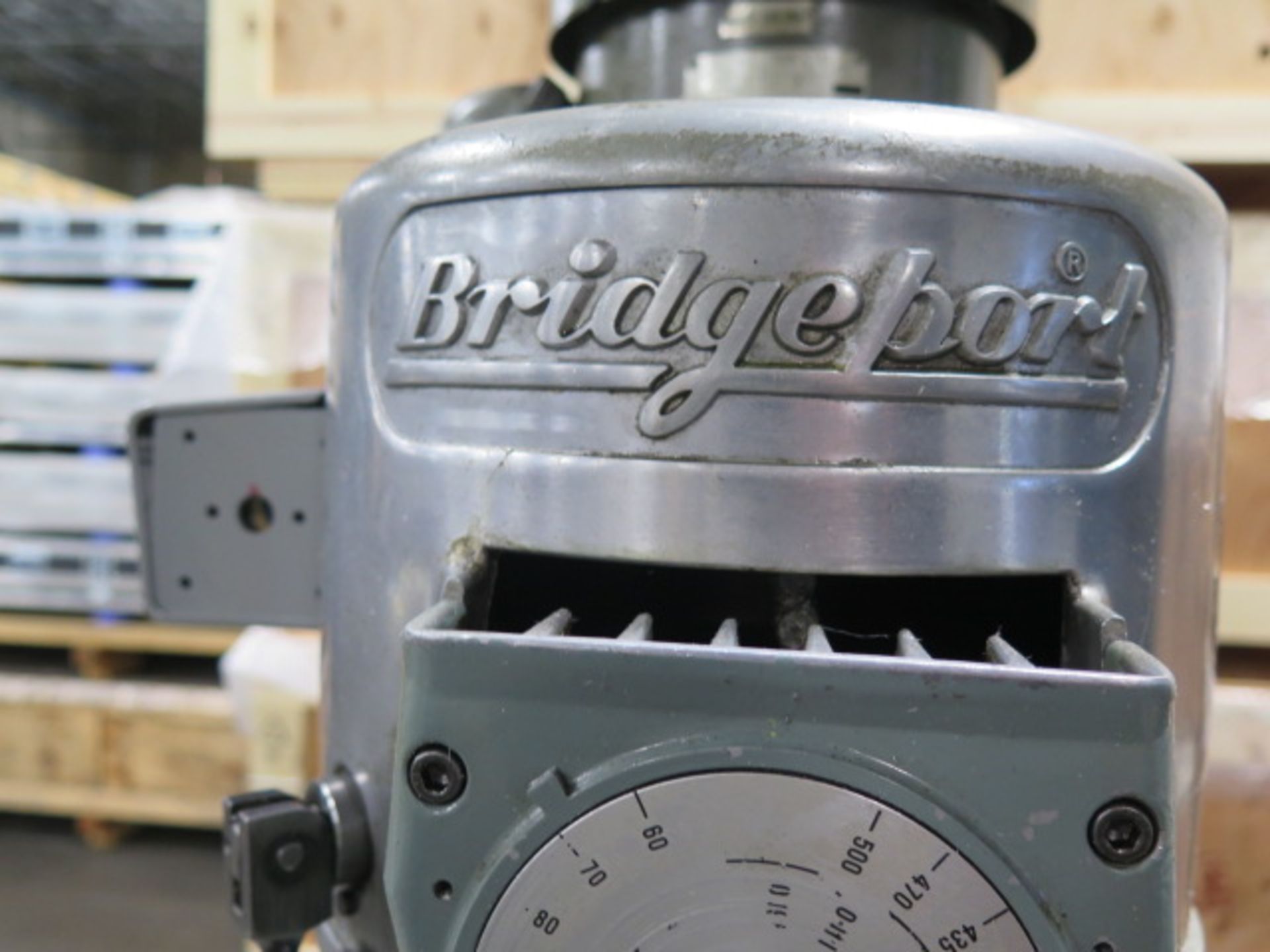 Bridgeport Vertical Mill s/n 176106 w/ 2Hp Motor, 60-4200 Dial Change RPM, Chrome Ways, Power Feed - Image 3 of 11