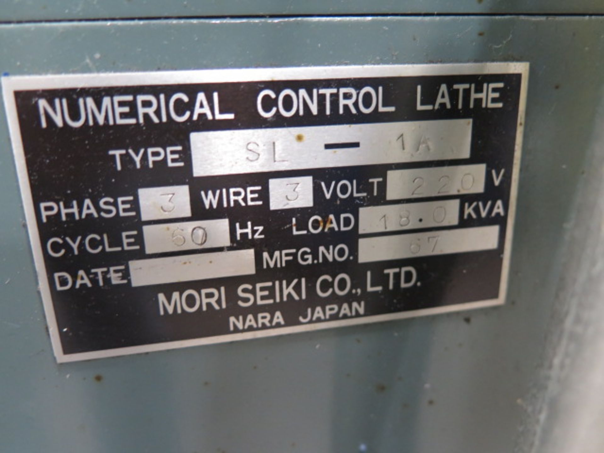 Mori Seiki SL-1A CNC Turning Center s/n 67 w/ Yasnac LX1 Controls, 12-Station Turret, Hydraulic Tai - Image 13 of 13