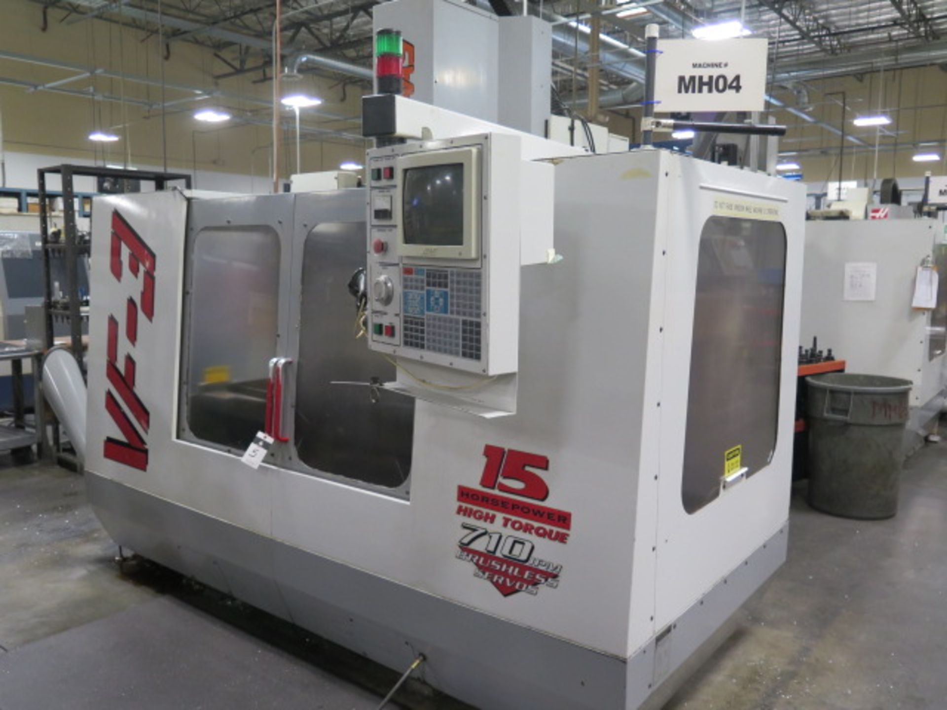 1997 Haas VF-3 4-Axis CNC Vertical Machining Center s/n 10188 w/ Haas Controls, 20-Station ATC, BT- - Image 2 of 18