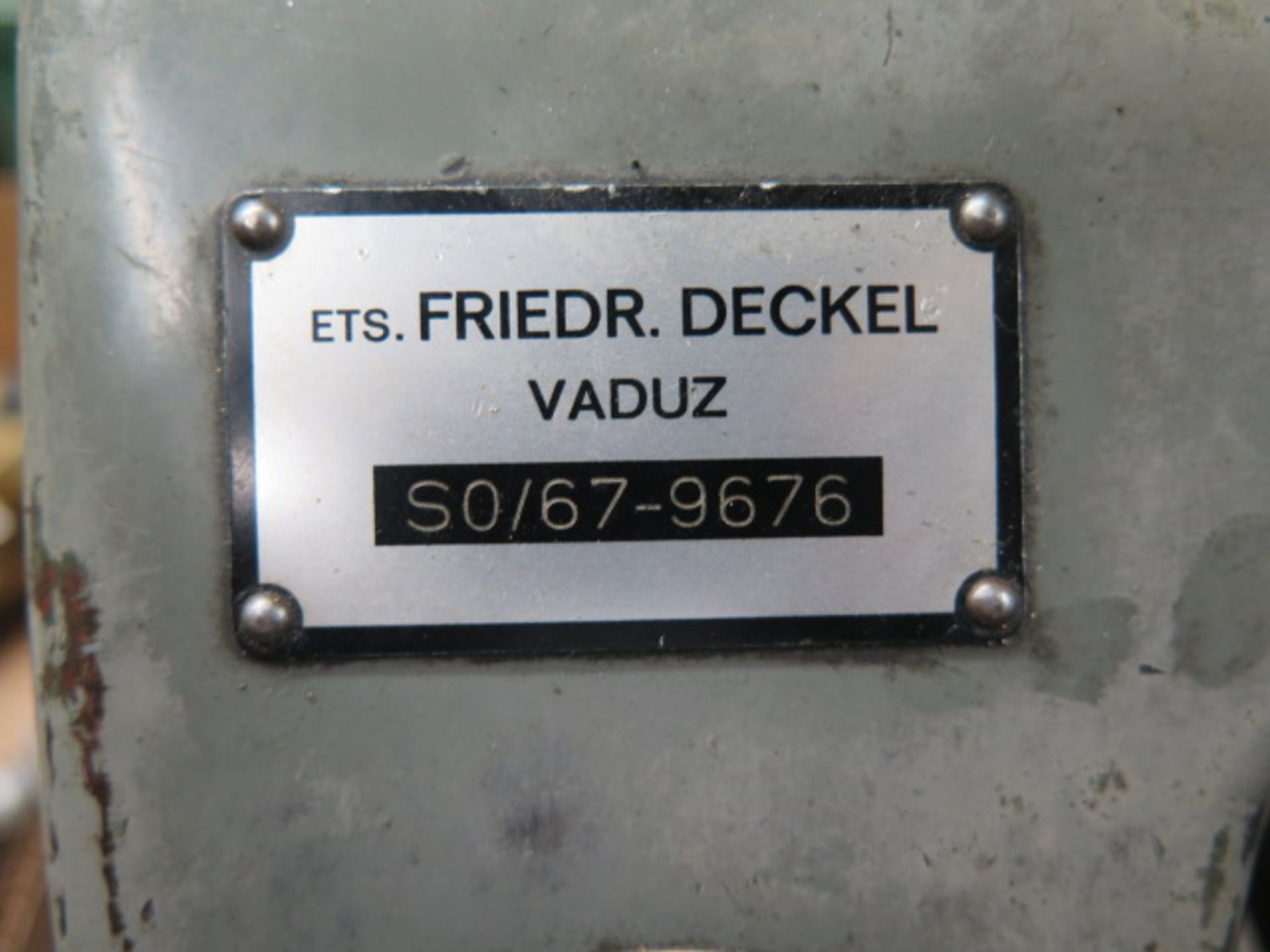 Deckel SO Single-Lip Tool Grinder s/n SO/67-9676 - Image 5 of 5