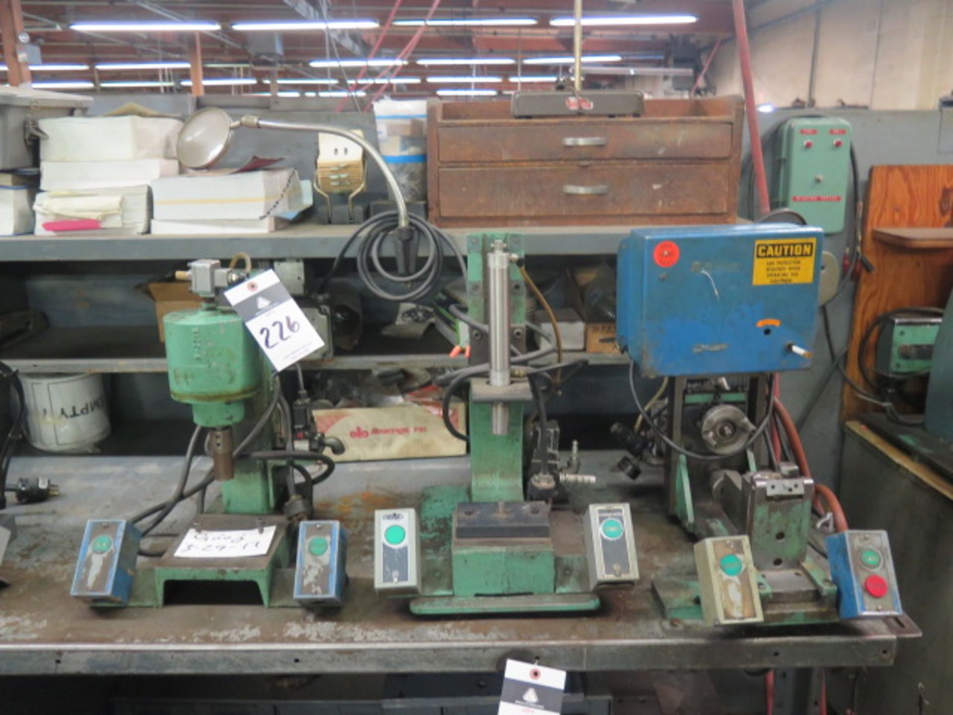 Pneumatic Arbor Presses (2) and Pneumatic Trim Press