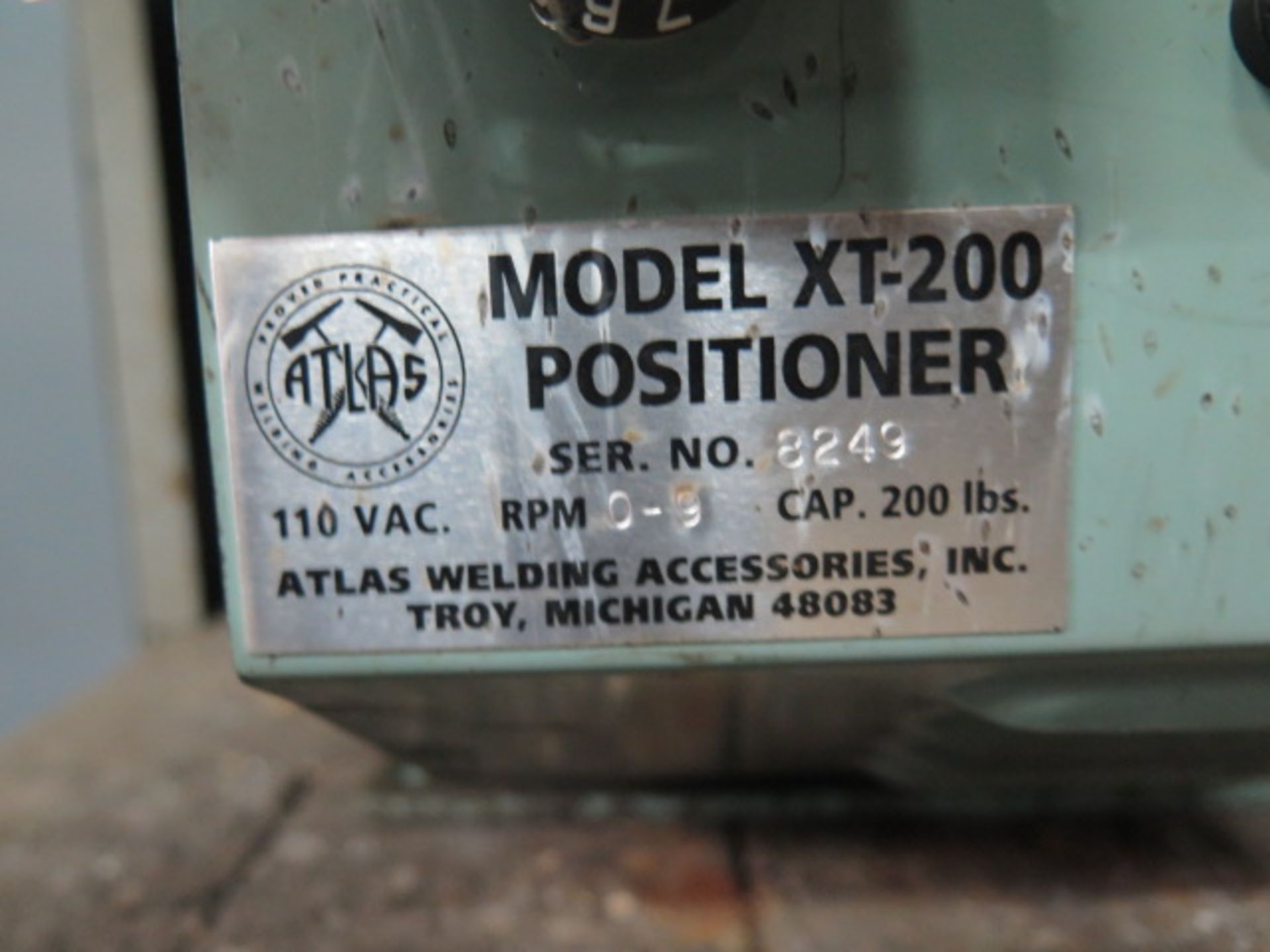 Atlas mdl. XT-200 Welding Positioner s/n 8249 - Image 4 of 4