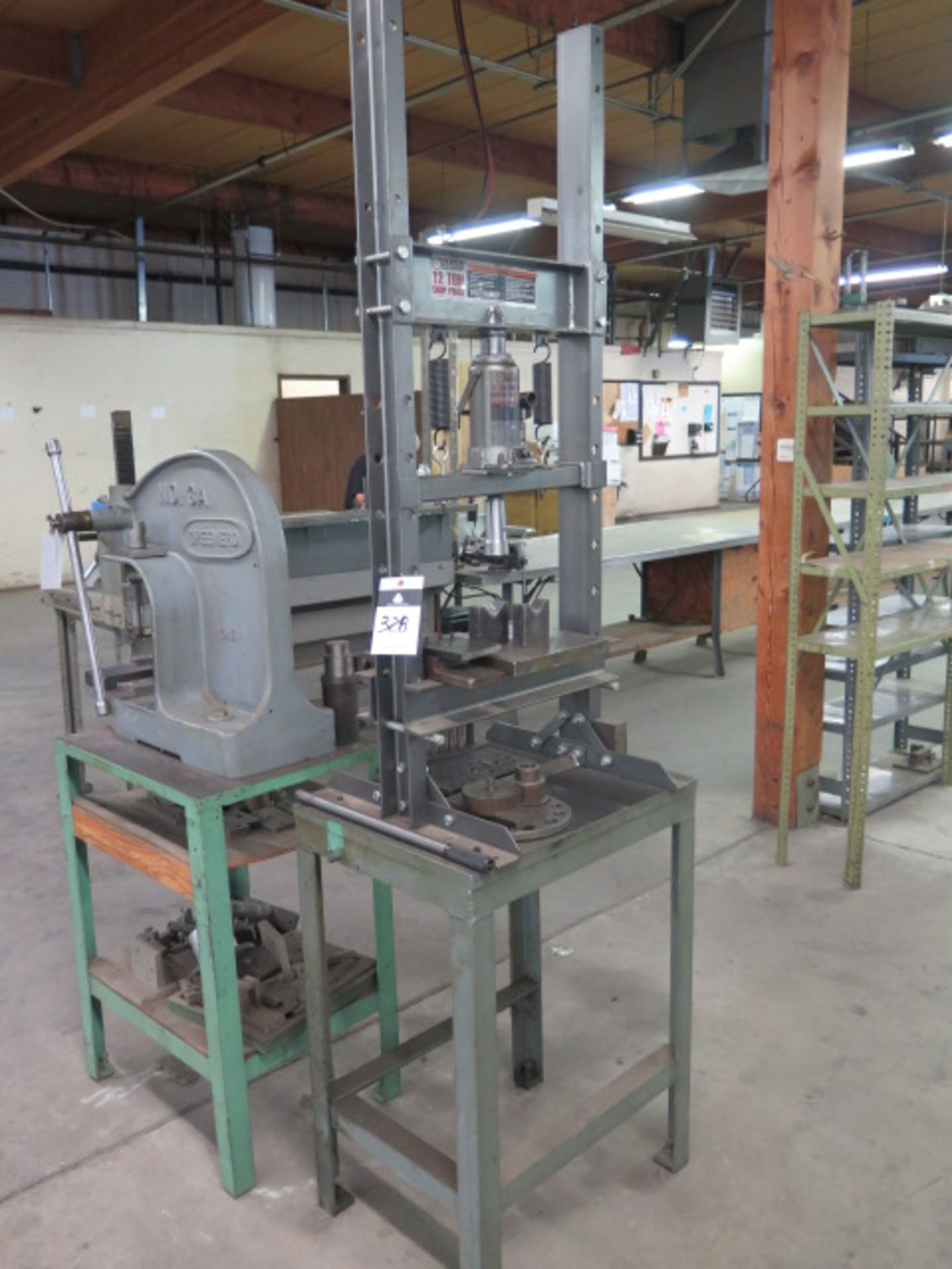 Central Machinery 12-Ton Hydraulic H-Frame Press