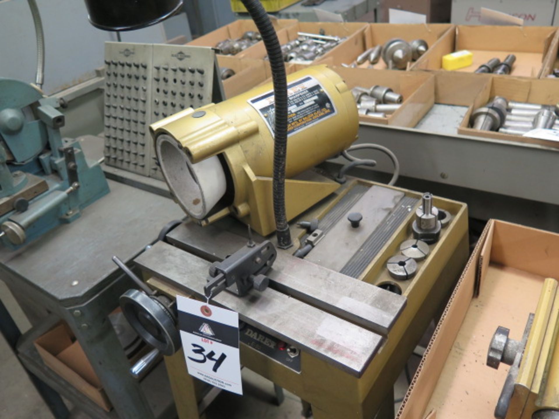 Darex E-90 Pedestal Endmill Sharpener w/ Attachments - Image 3 of 7