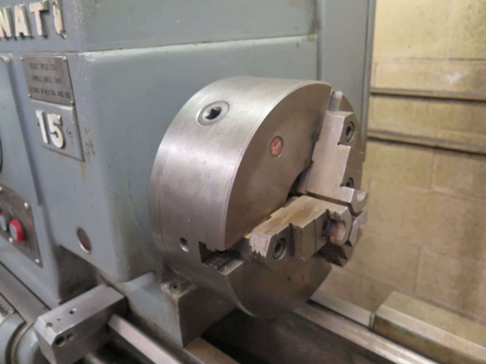 Cincinnati 15” x 48” Geared Head Lathe s/n 5501R25V-0020 w/ 53-1800 Dial Hydrashift RPM, Inch - Image 5 of 8