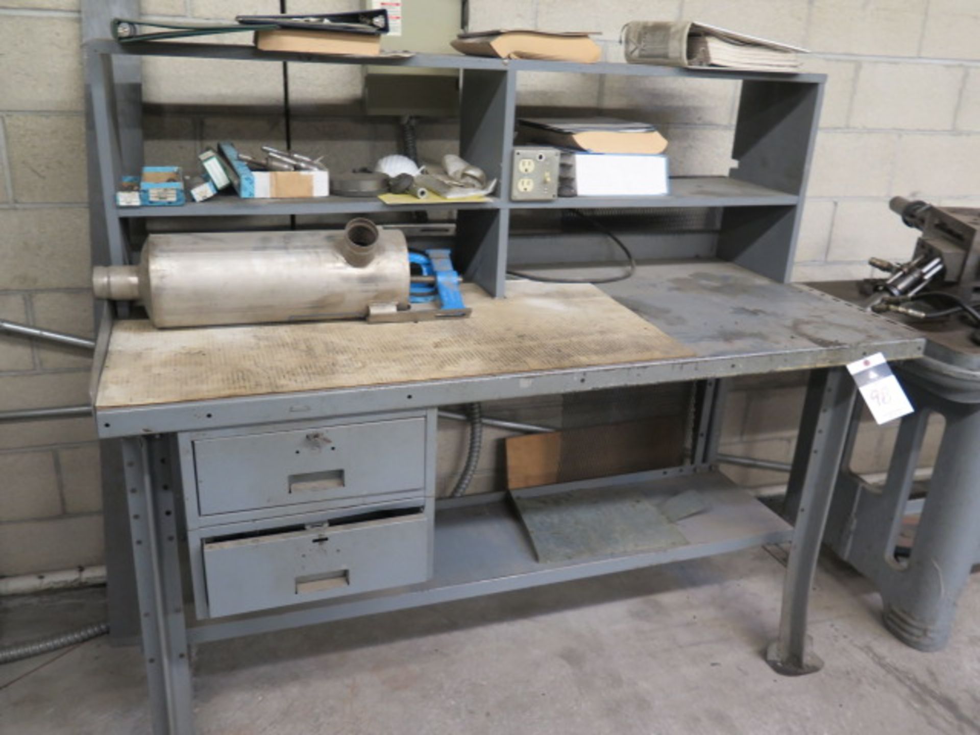 Steel Work Bench w/ Misc - Image 2 of 2