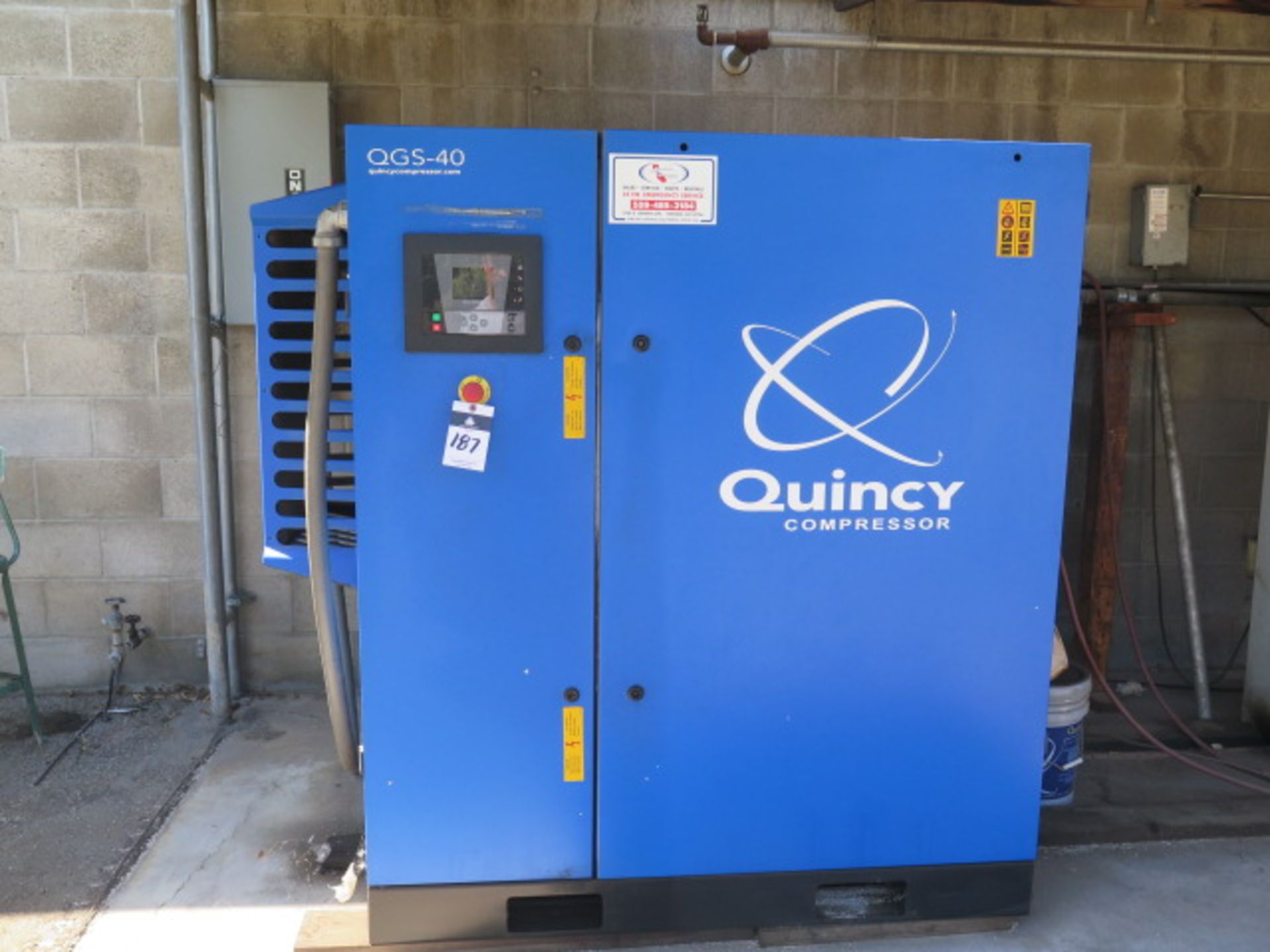 2014 Quincy QGS40 40Hp Rotary Air Compressor s/n API123023 w/ 13,358 Hours