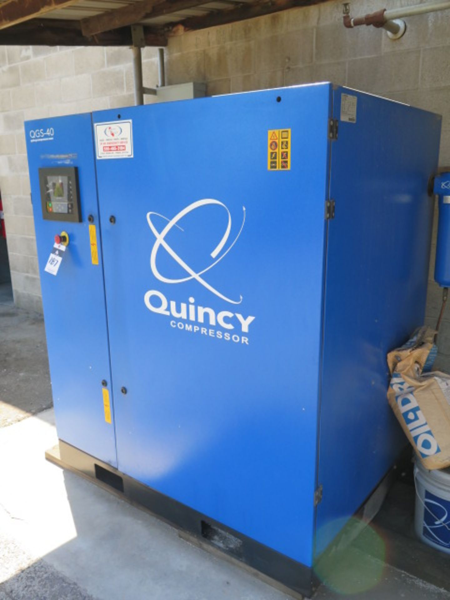 2014 Quincy QGS40 40Hp Rotary Air Compressor s/n API123023 w/ 13,358 Hours - Image 2 of 7