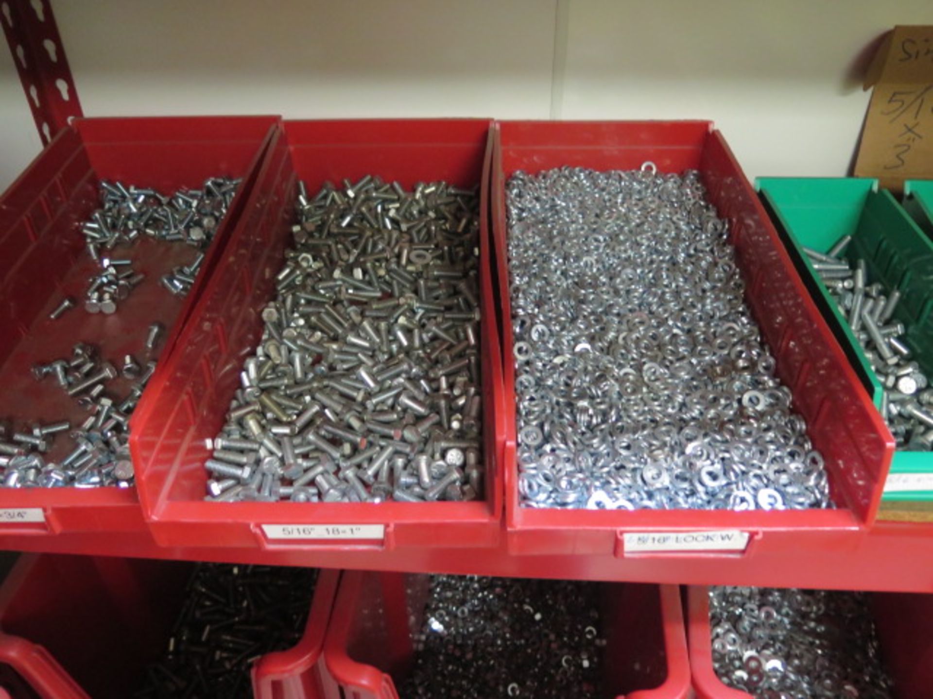 Large Quantity of Stainless Steel, Zink, Nylon Hardware and Anchor Bolts w/ Storage Bins and - Image 11 of 13