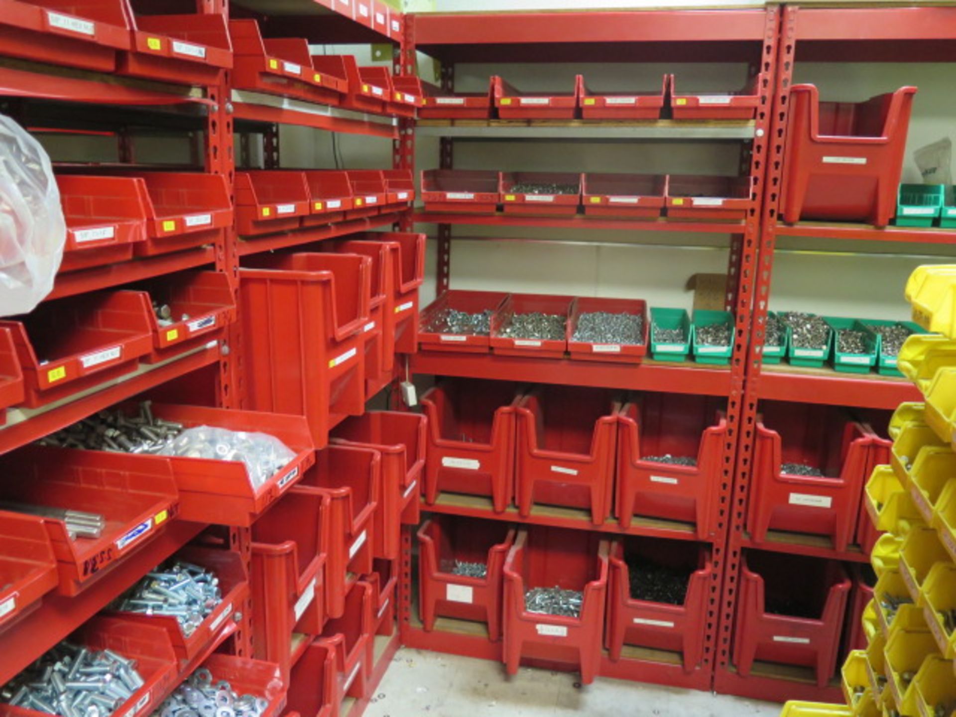 Large Quantity of Stainless Steel, Zink, Nylon Hardware and Anchor Bolts w/ Storage Bins and - Image 2 of 13