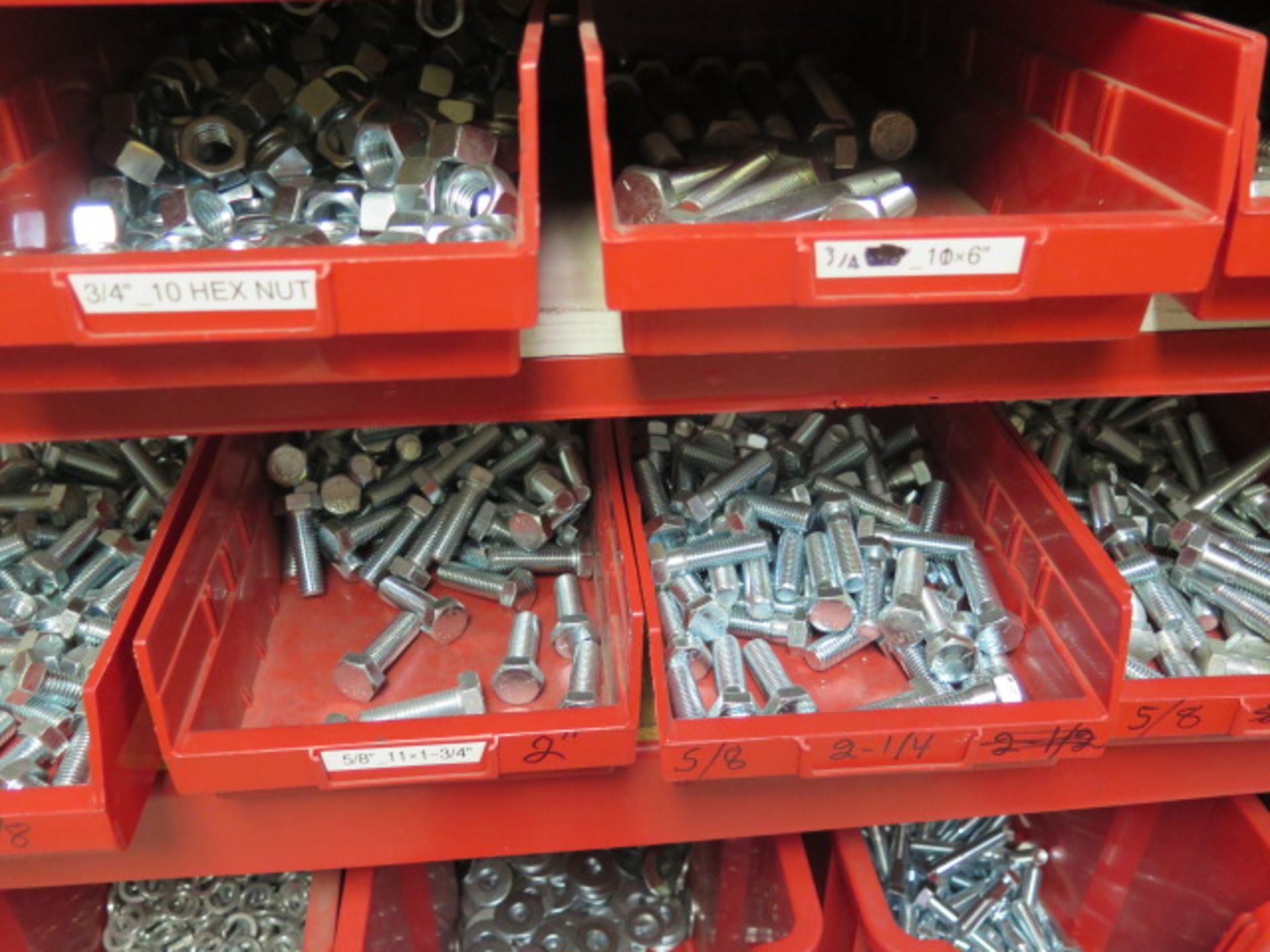 Large Quantity of Stainless Steel, Zink, Nylon Hardware and Anchor Bolts w/ Storage Bins and - Image 9 of 13