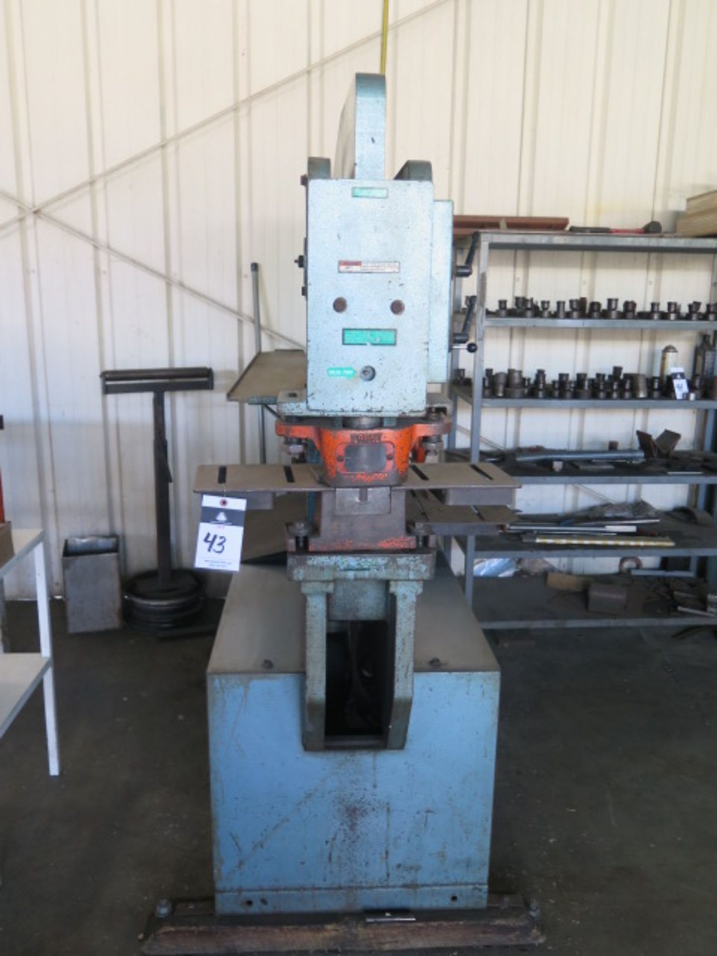 Scotchman 9012 90 Ton Hydraulic Iron Worker s/n 21065M198 w/ 1 1/16” Thru 1” Punch Cap, 1” x - Image 3 of 10