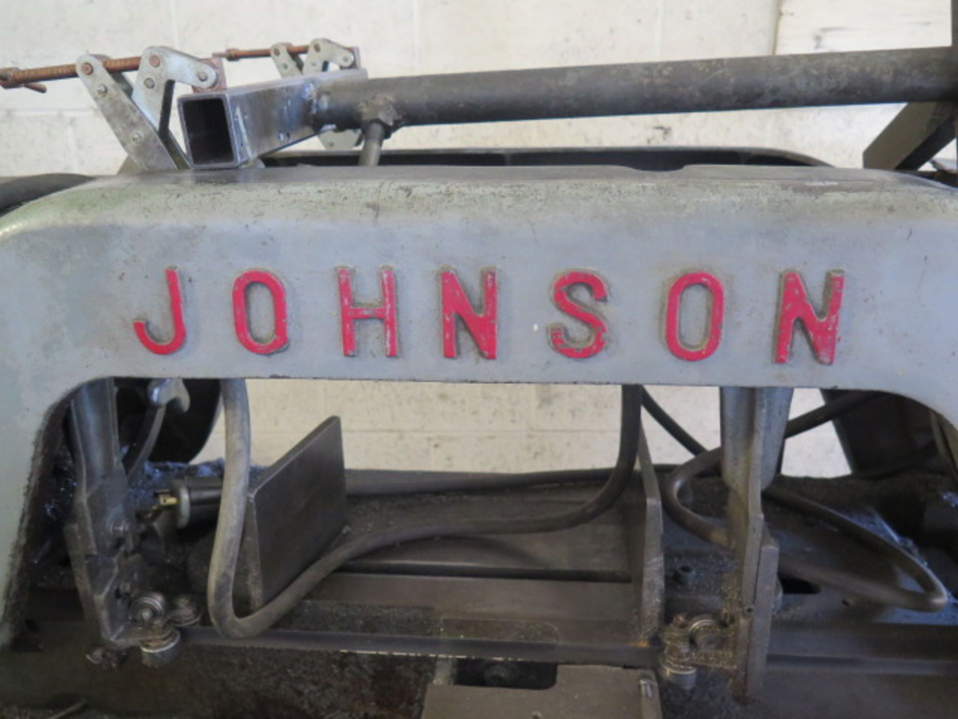 Johnson mdl. J 10” Horizontal Band Saw s/n J-16664 w/ Manual Clamping, Work Stop, Coolant - Image 3 of 5