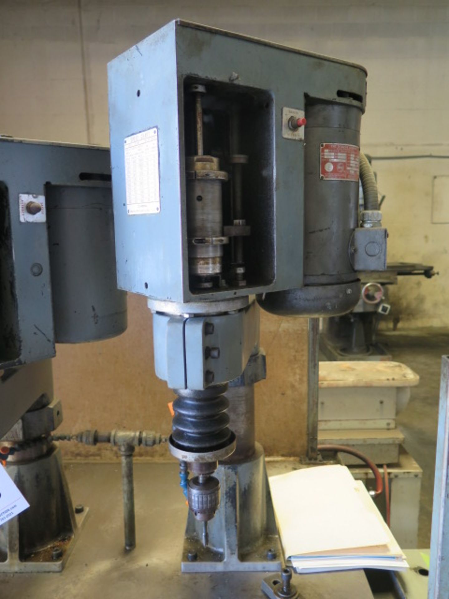 Dumore 2-Head Automatic Drilling/Tapping Machine w/ Dumore Pneumatic Heads, 17” x 36” Table - Image 3 of 6