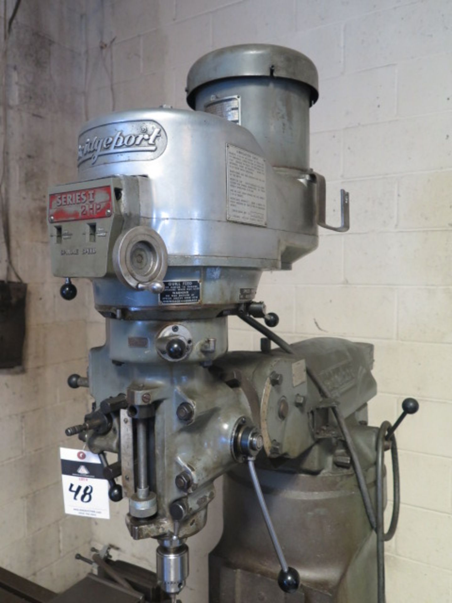 Bridgeport Series 1 – 2Hp Vertical Mill s/n 196541 w/ 60-4200 Dial Change RPM, Power Feed, 9” x - Image 4 of 10