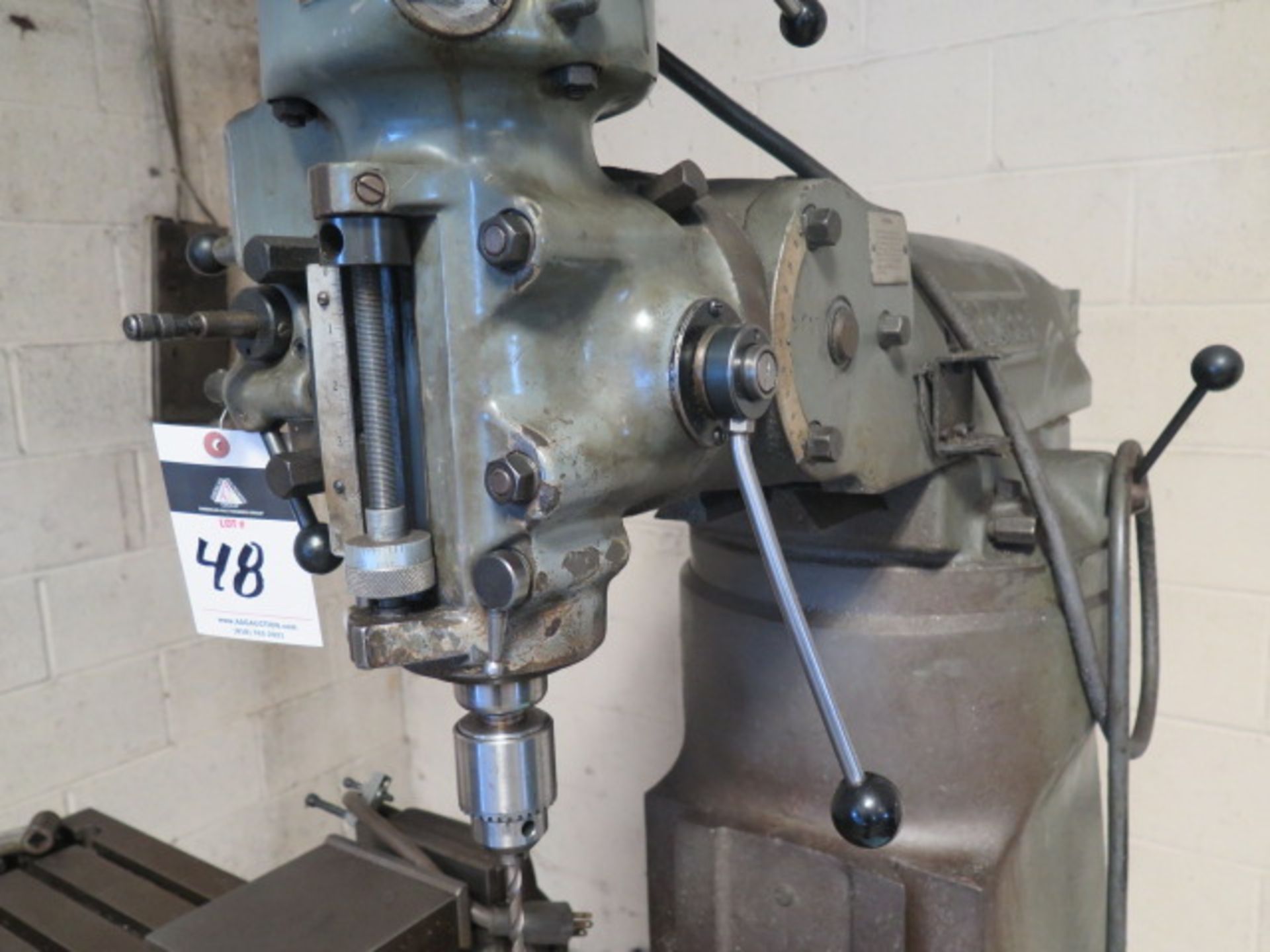 Bridgeport Series 1 – 2Hp Vertical Mill s/n 196541 w/ 60-4200 Dial Change RPM, Power Feed, 9” x - Image 5 of 10