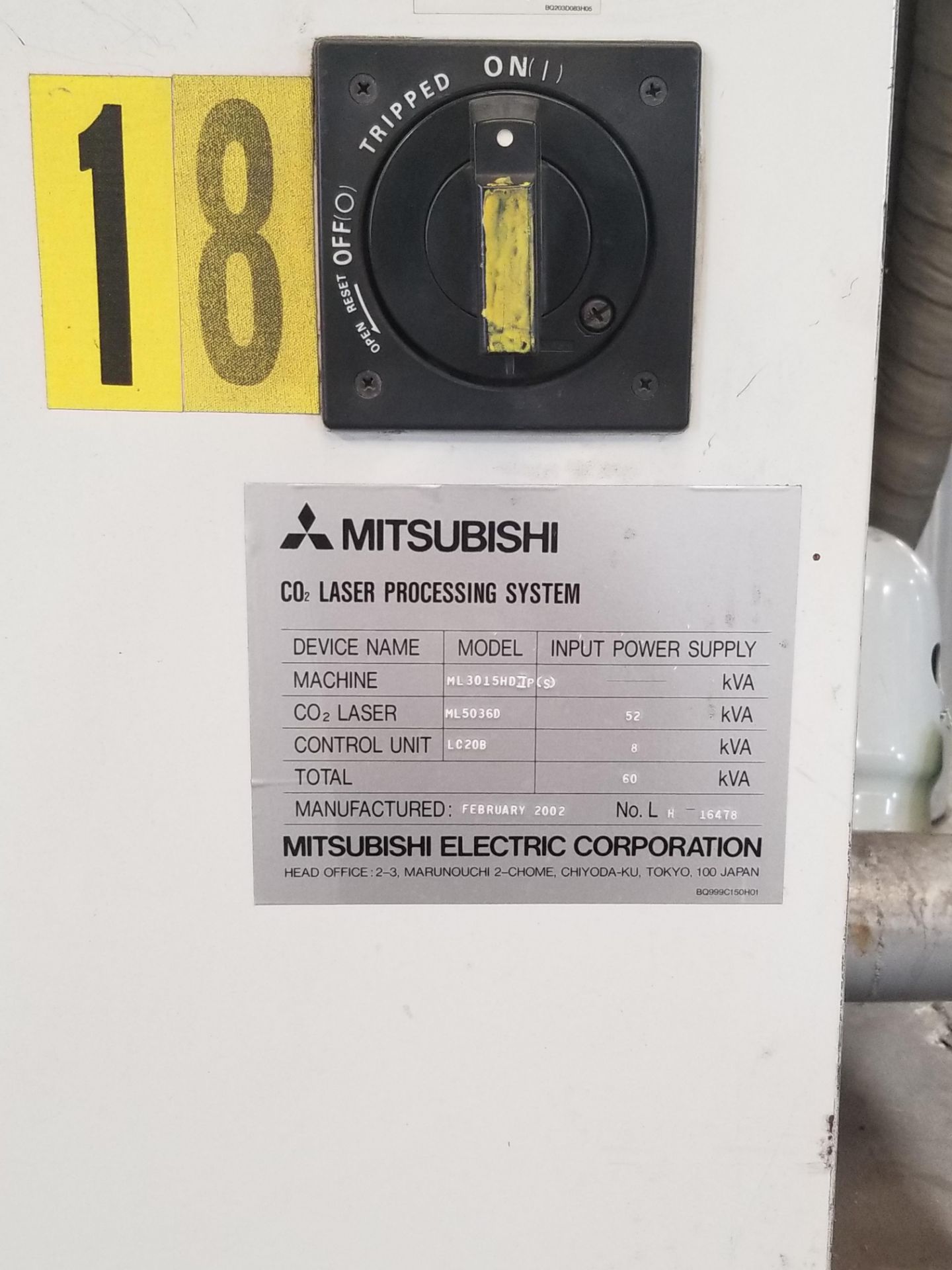 2000 Mitsubishi 2512 HDII P(S) 3000 Watt CNC Laser Contour Machine s/n 6025HDII037 w/ Mitsubishi - Image 4 of 5