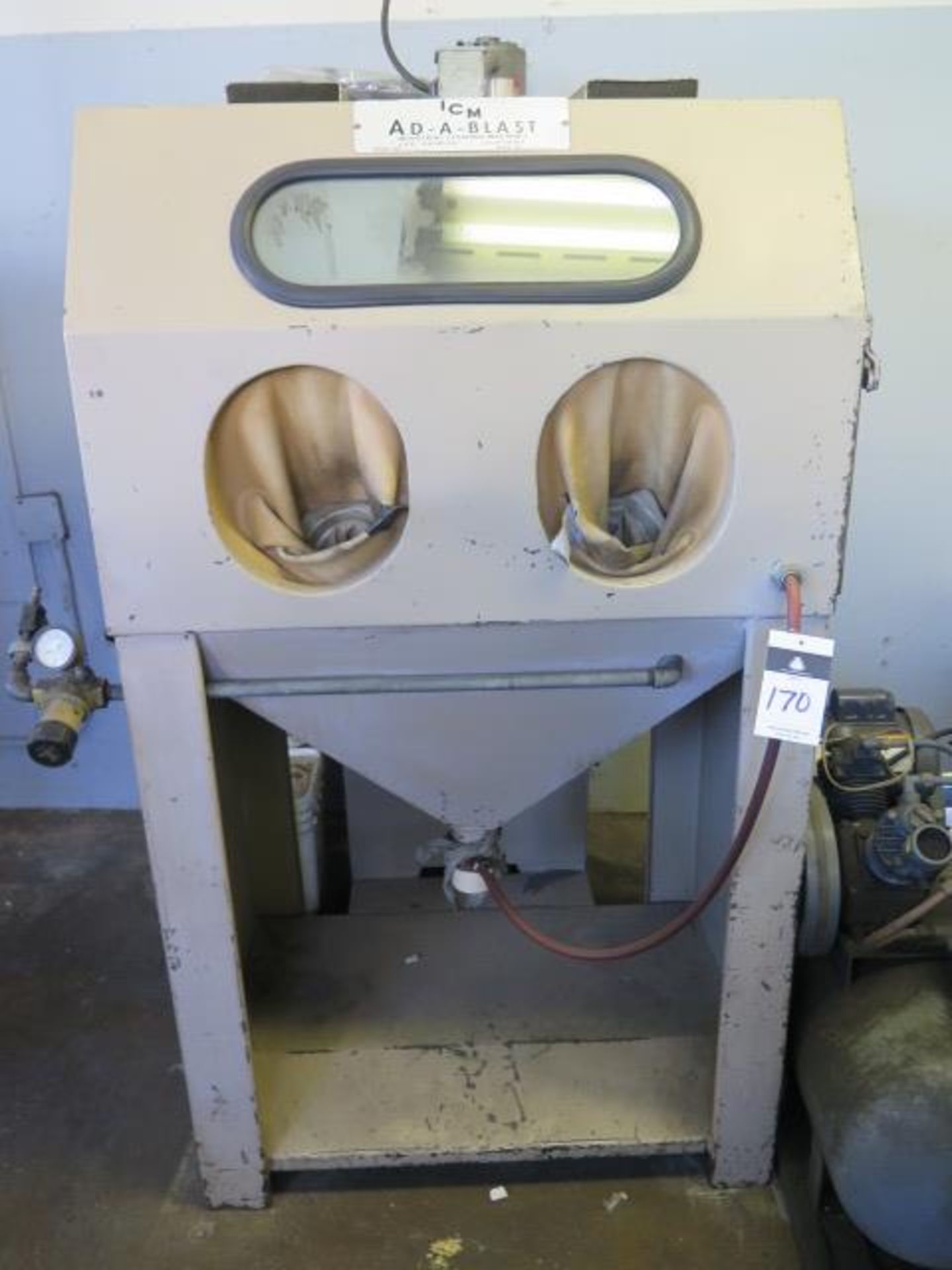 ICM “Ad-A-Blast” Dry Blast Cabinet w/ Dust Collector