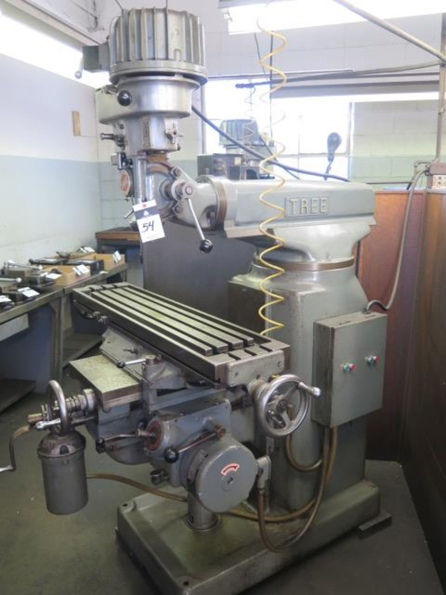 Tree 2UVRC Vertical Mill w/ 2Hp Motor, 60-3300 Dial Change RPM, Colleted Spindle, Power “X” and Knee - Image 2 of 7