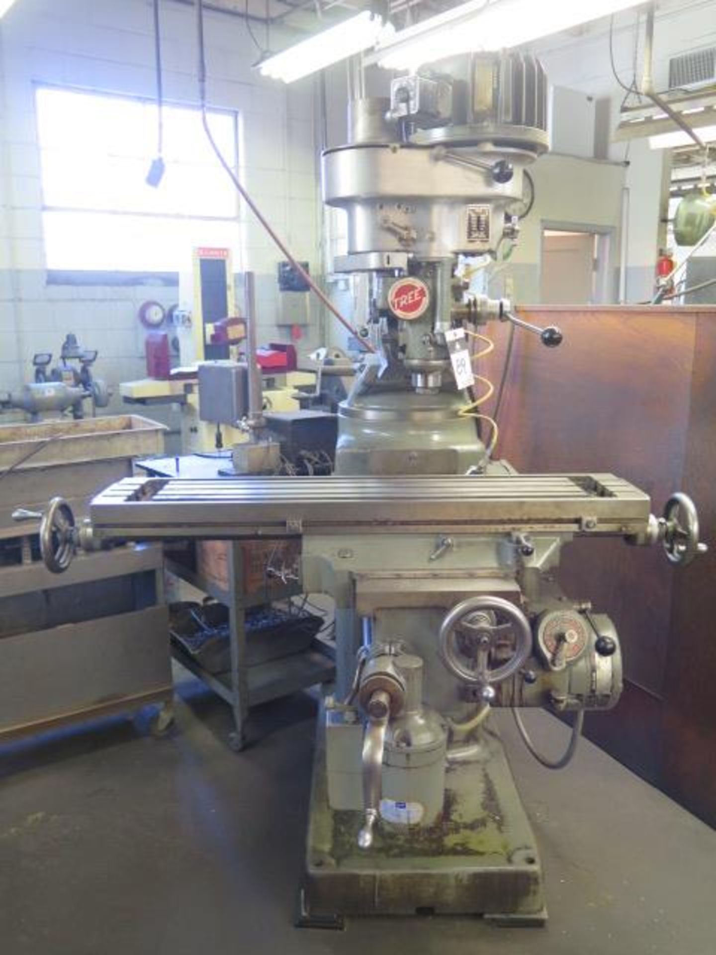 Tree 2UVRC Vertical Mill w/ 2Hp Motor, 60-3300 Dial Change RPM, Colleted Spindle, Power “X” and Knee