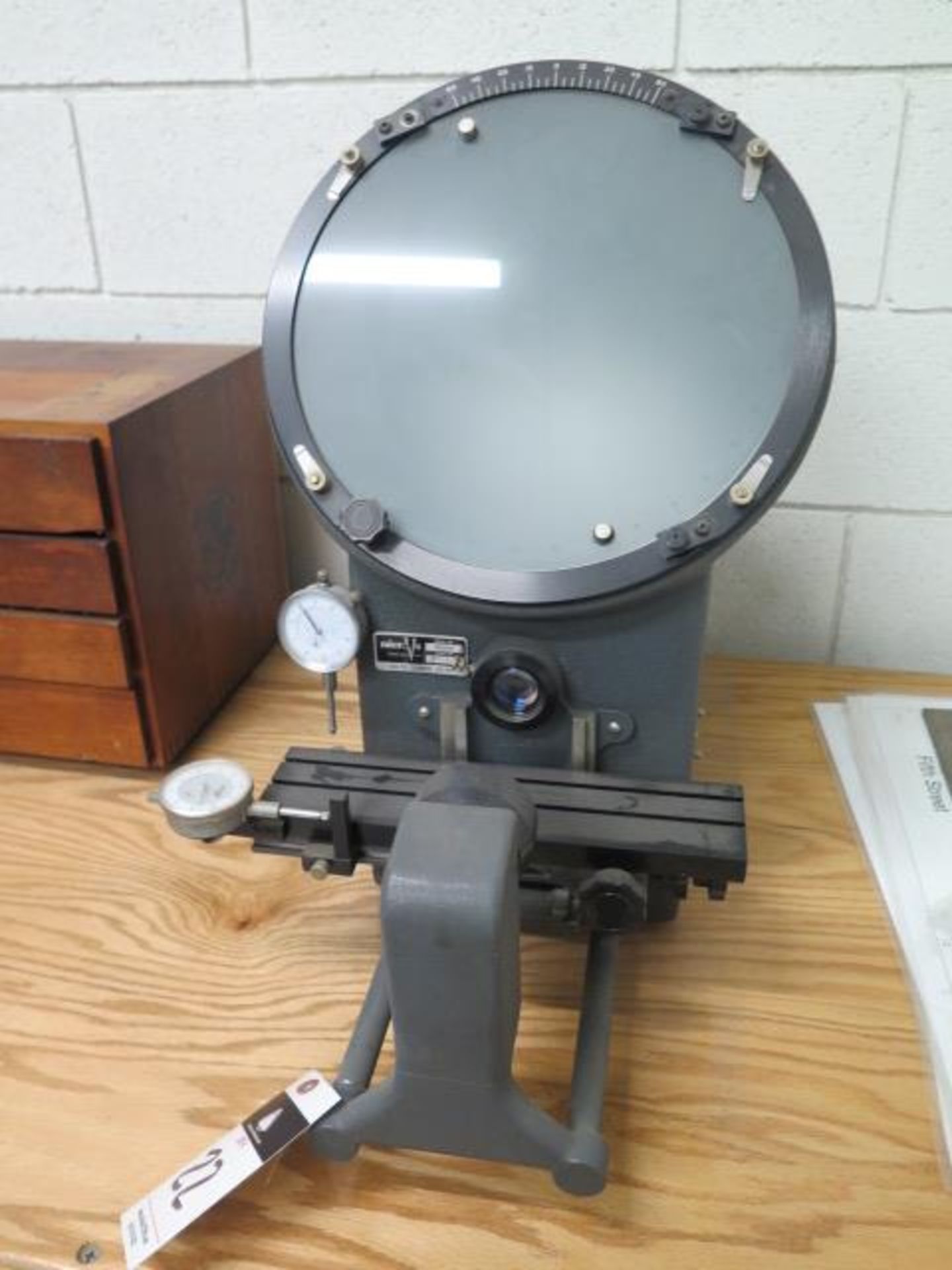 MicroVu mdl. 500HP 12” Table Model Optical Comparator s/n 22978 w/ Dial Indicator Readouts, Surfce - Image 2 of 5