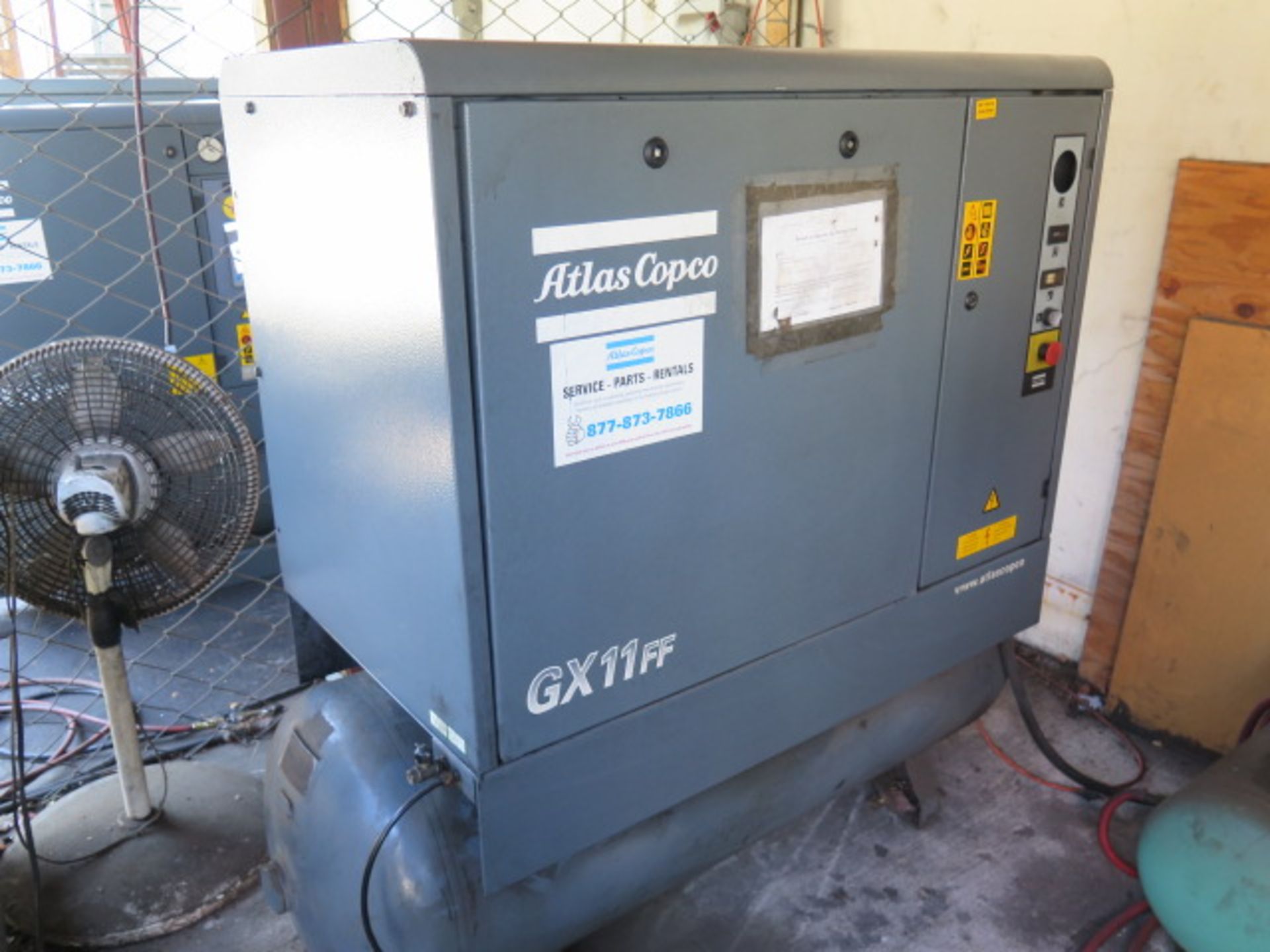 Atlas Copco GX IIFF 15Hp Rotary Air Compressor 60 Gallon Tank (NOT RUNNING)