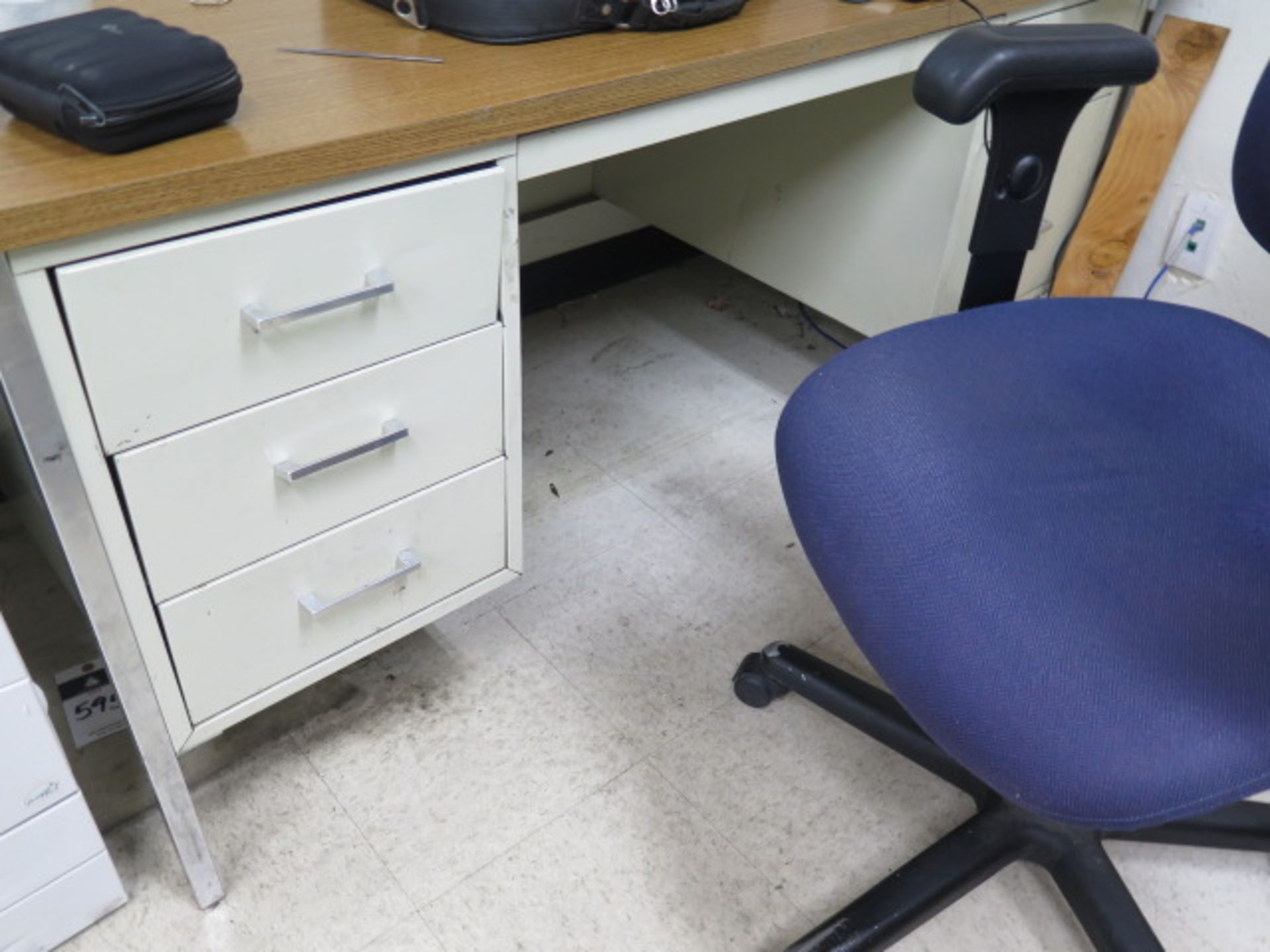 Storage Cabinet, Shelves and Desk - Image 4 of 4