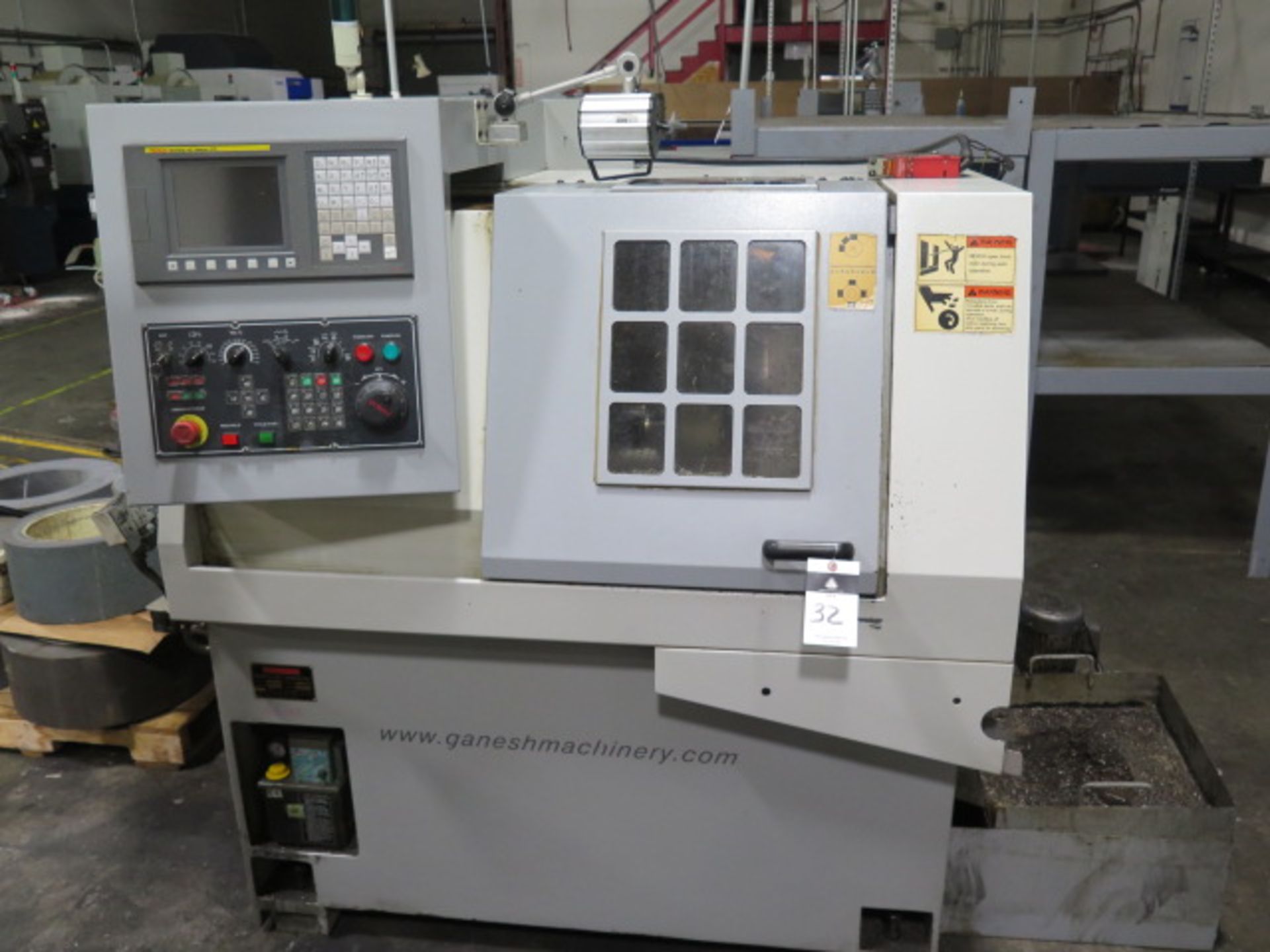 Ganesh CS-32T CNC Cross Slide Turning Center s/n CS-961004 w/ Fanuc Series 0i-Mate-TC Controls, 8-