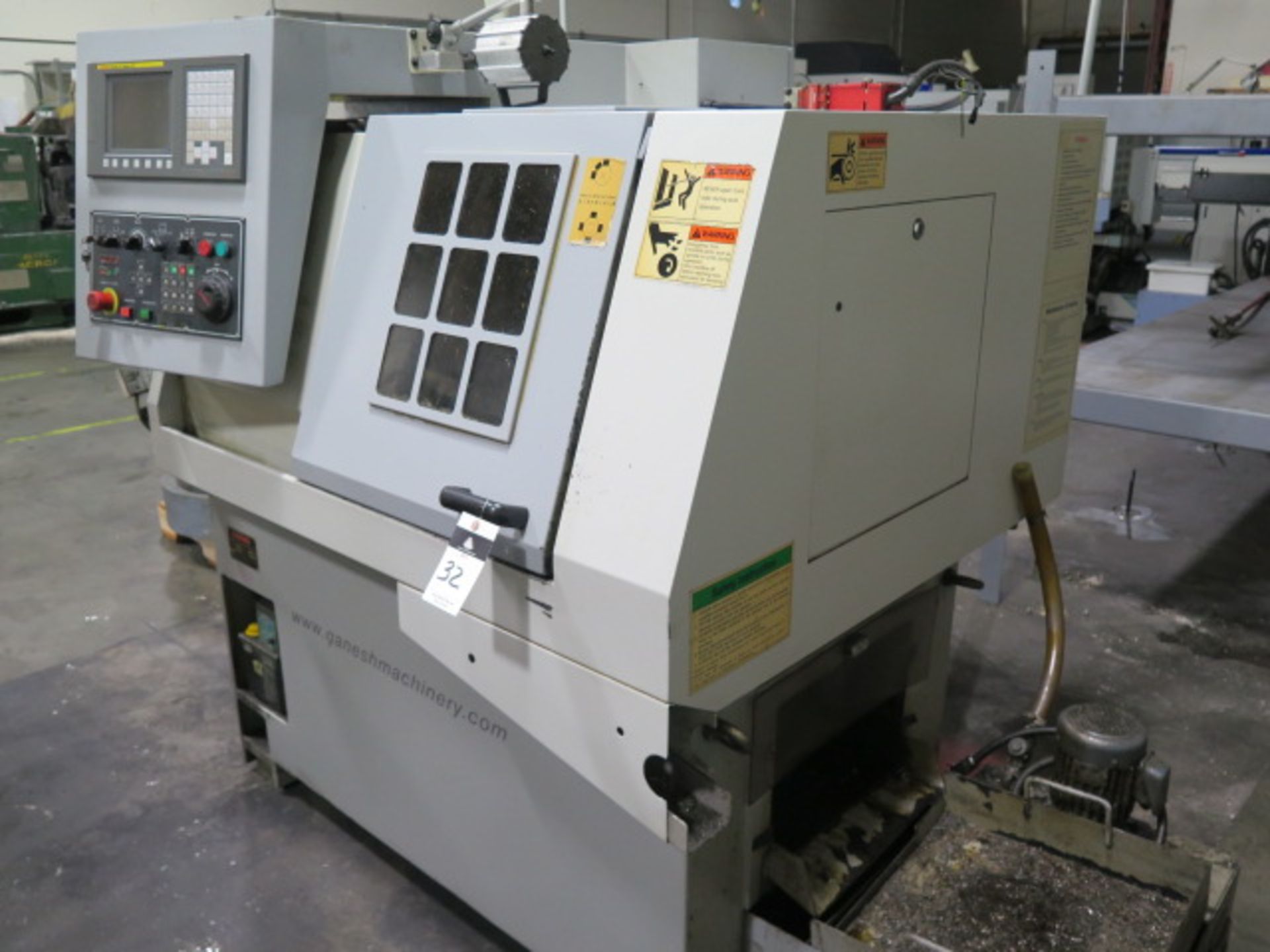 Ganesh CS-32T CNC Cross Slide Turning Center s/n CS-961004 w/ Fanuc Series 0i-Mate-TC Controls, 8- - Image 2 of 11