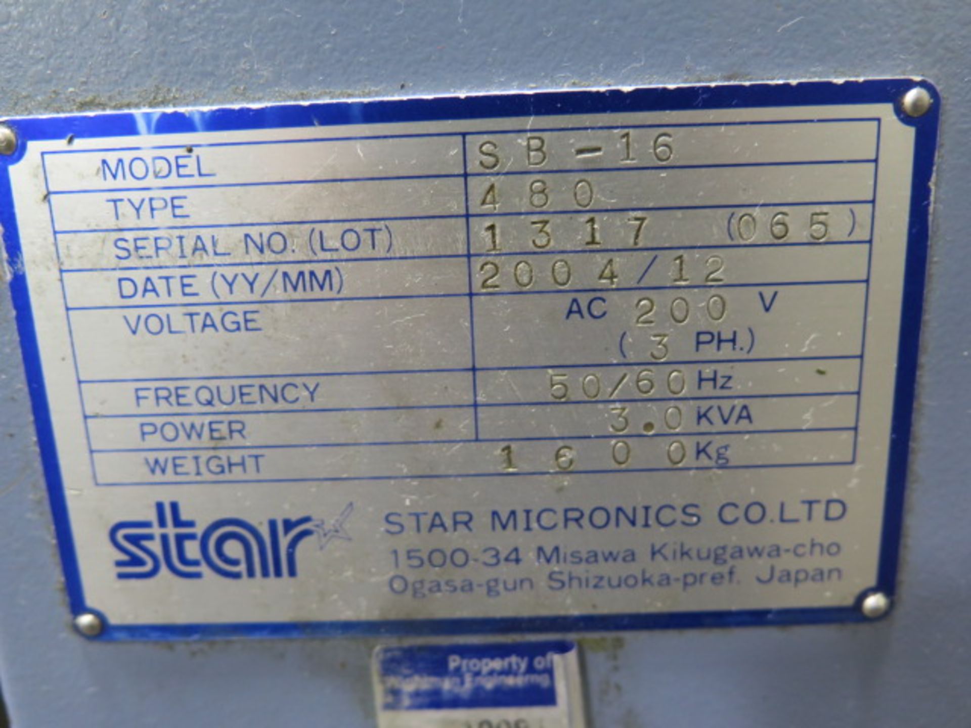 2004 Star SB-16 Twin Spindle CNC Screw Machine s/n 1317(065) w/ Fanuc series 18i-TB Controls, (5) - Image 14 of 14