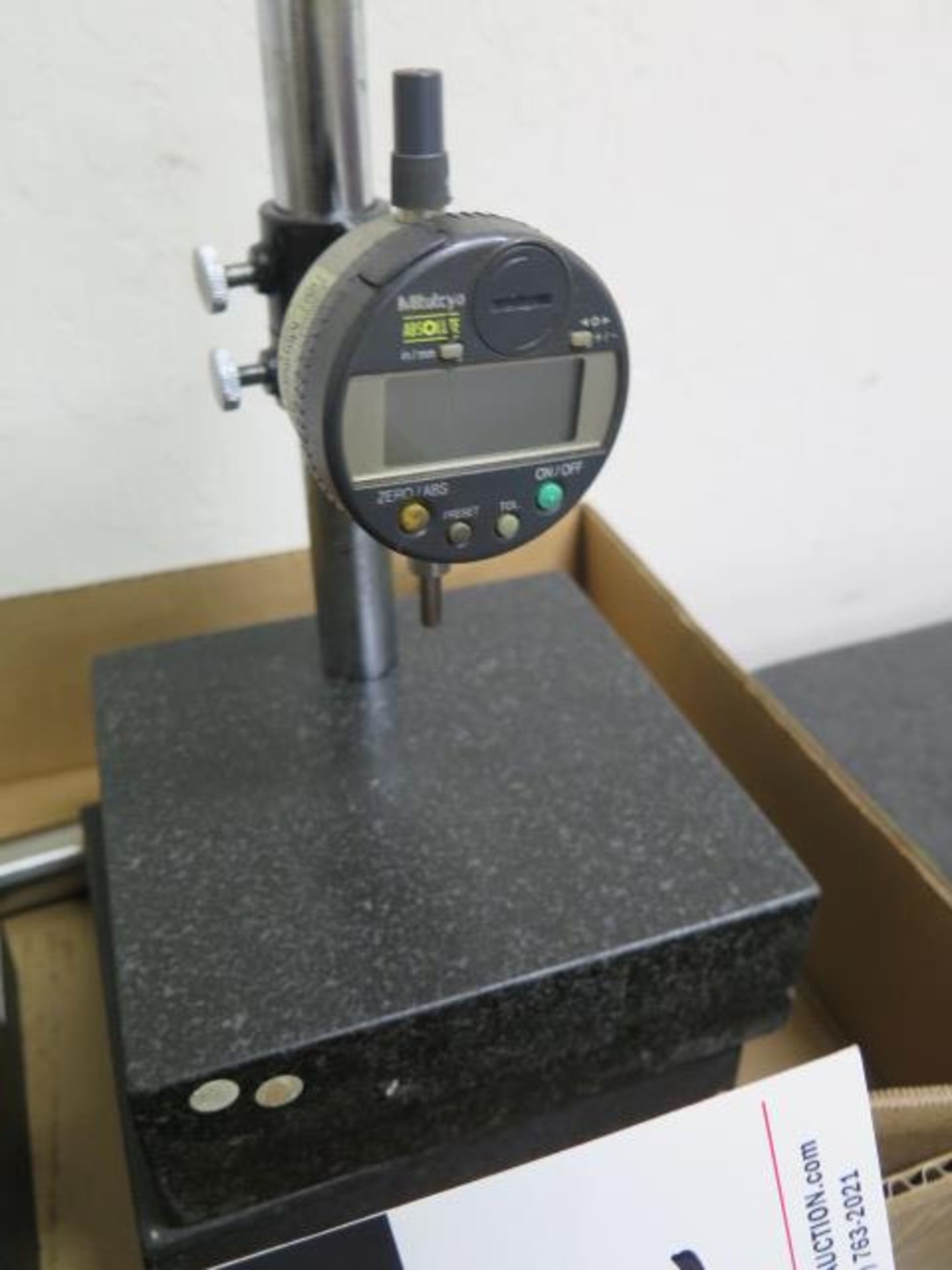 Granite Indicator Bases (3) w/ Mitutoyo Digital Indicator and Dial Drop Indicator - Image 2 of 3