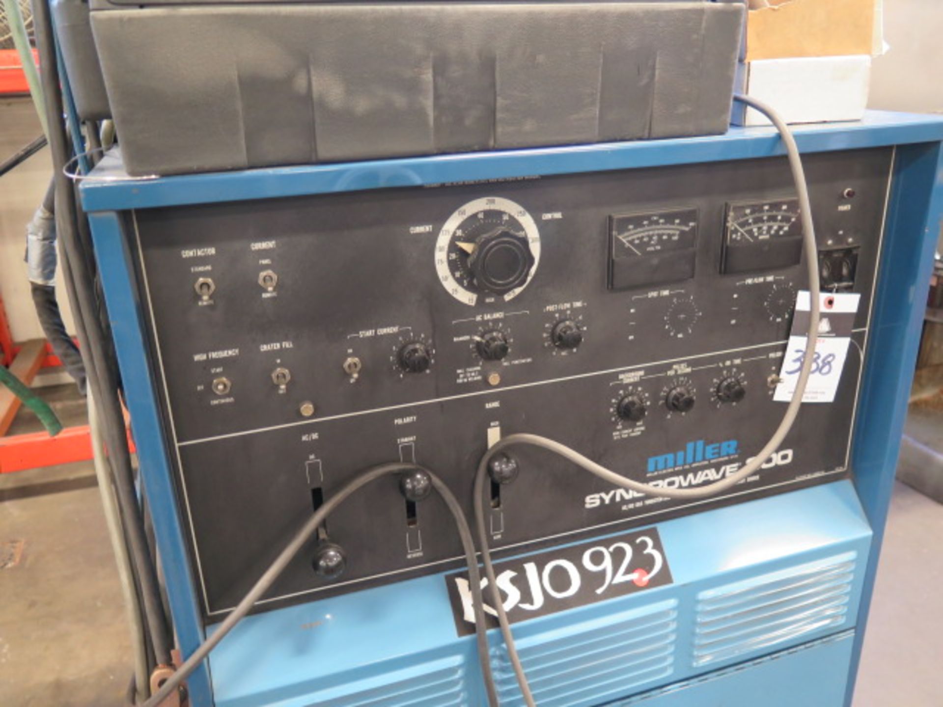 Miller Syncrowave 300 AC/DC Arc Welding Power Source s/n JF916464 w/ Miller Coolmate-3 Cooler - Image 3 of 6