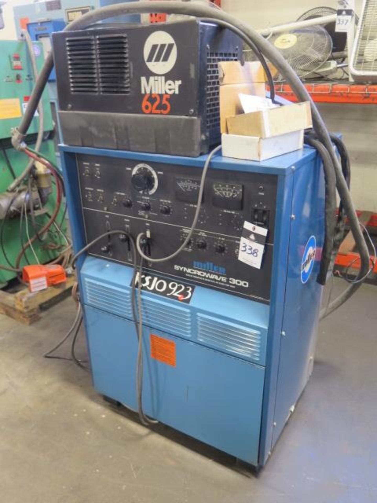 Miller Syncrowave 300 AC/DC Arc Welding Power Source s/n JF916464 w/ Miller Coolmate-3 Cooler - Image 2 of 6